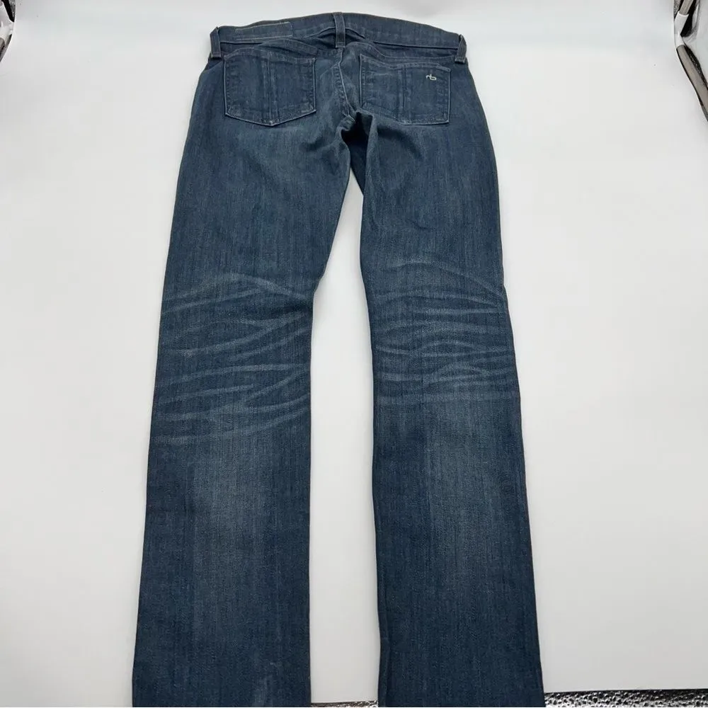 Rag & Bone Woman's Skinny PINNER Cut Medium Wash Mid-Rise Jeans Size 26 - Image 3
