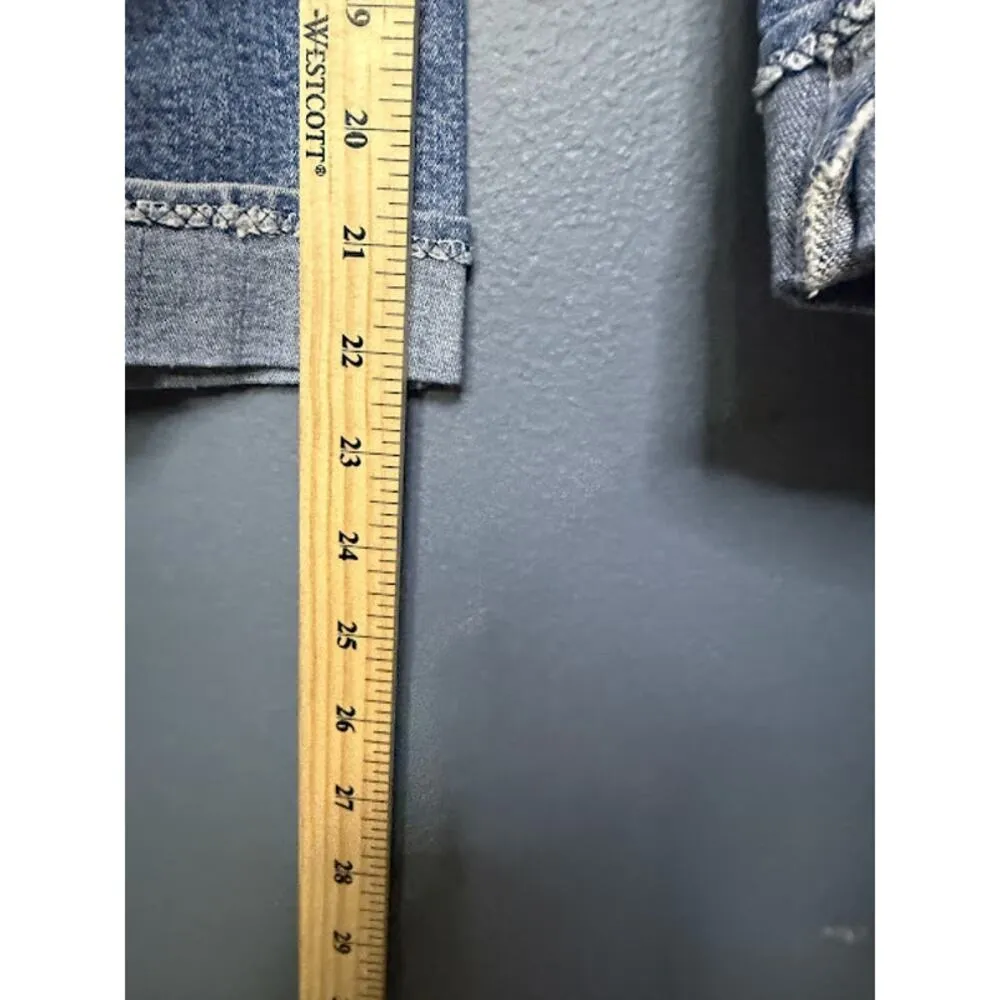 St Johns Bay Jeans Women's Size 14P Petite Medium Wash Rolled Cuffed Stretch - Image 9