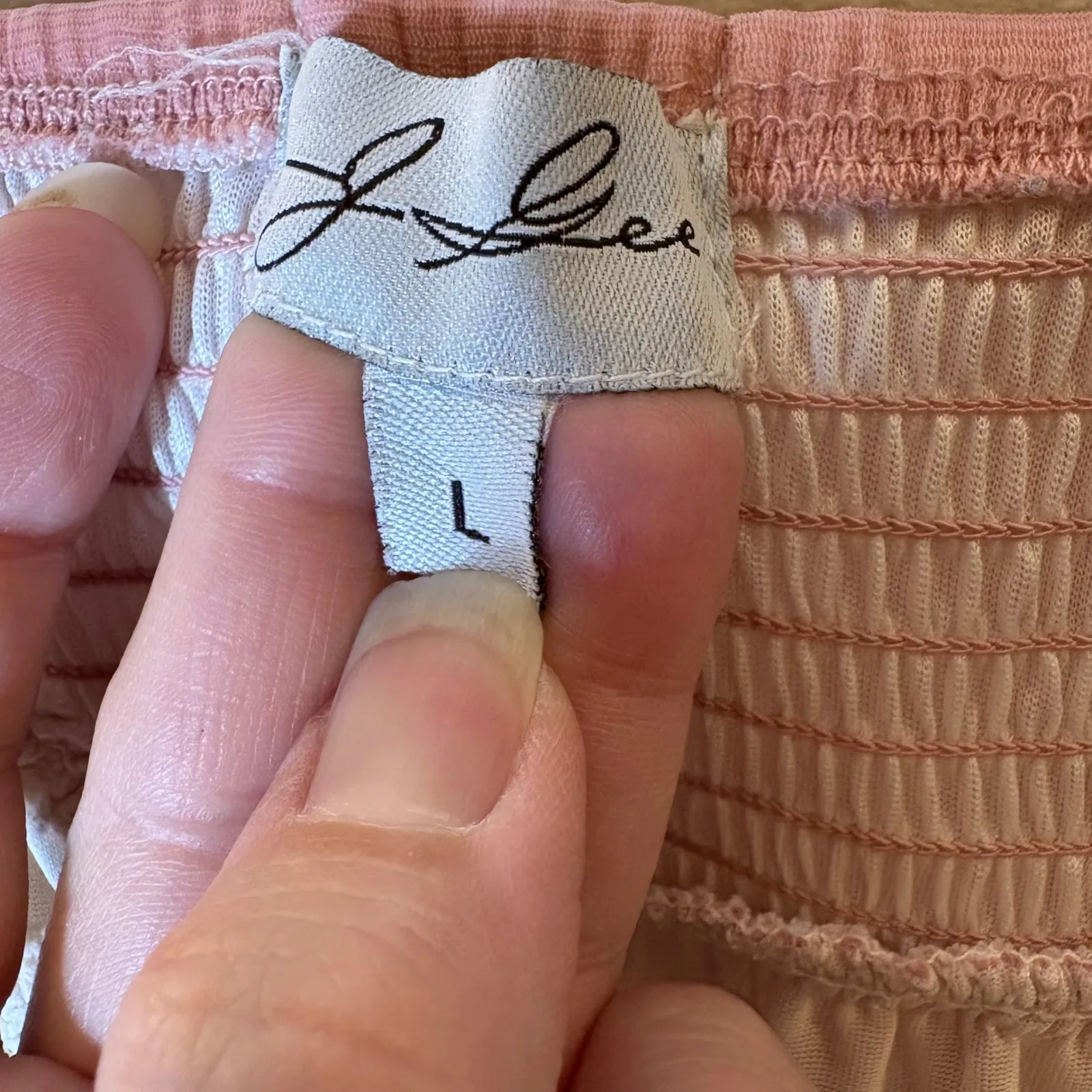 J. Gee Tiered Crochet Lace Tulle Dress Boho Festival Pink Olive White Large - Image 6