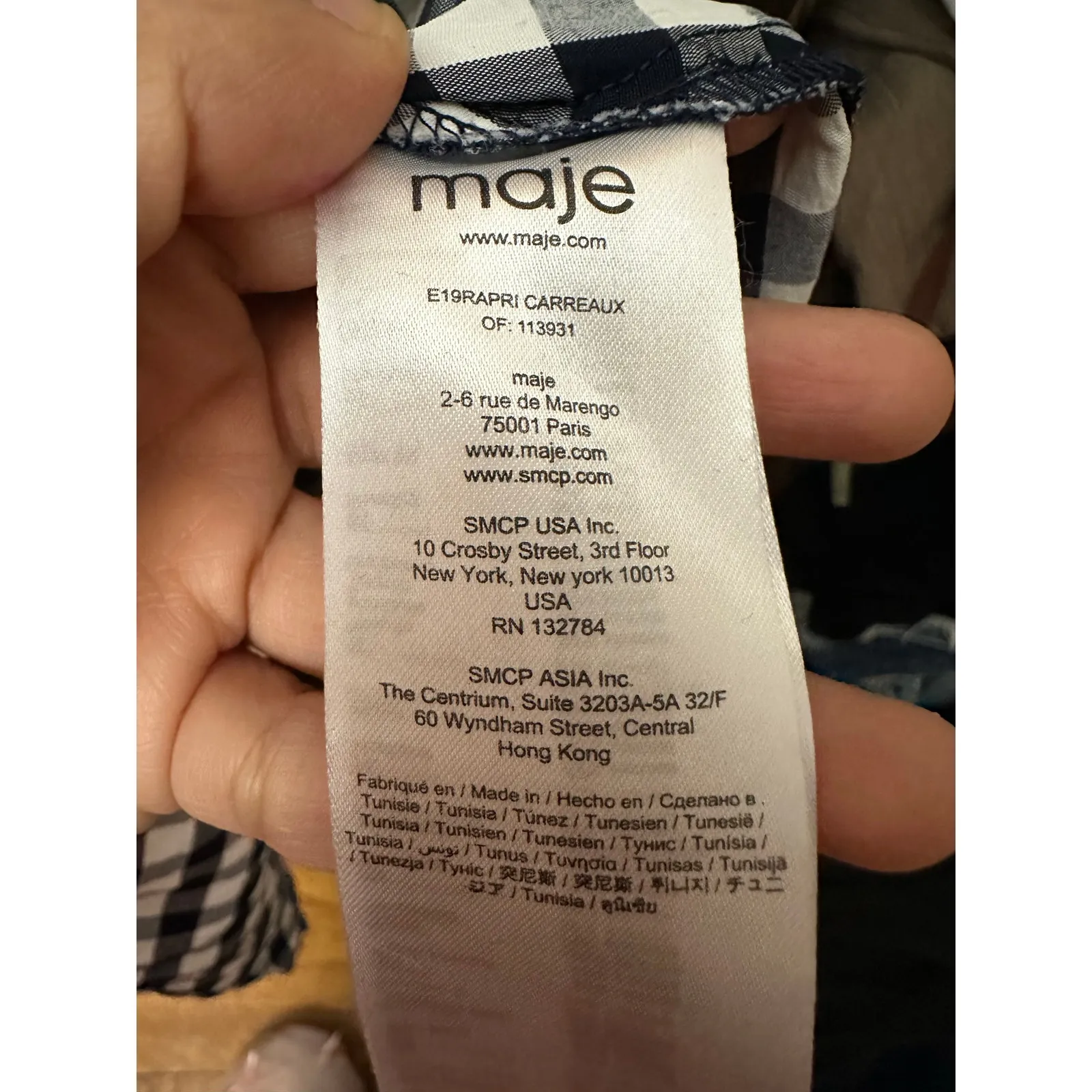 Maje Rapri Midi Dress Gingham Size 2 Parisian - Image 8