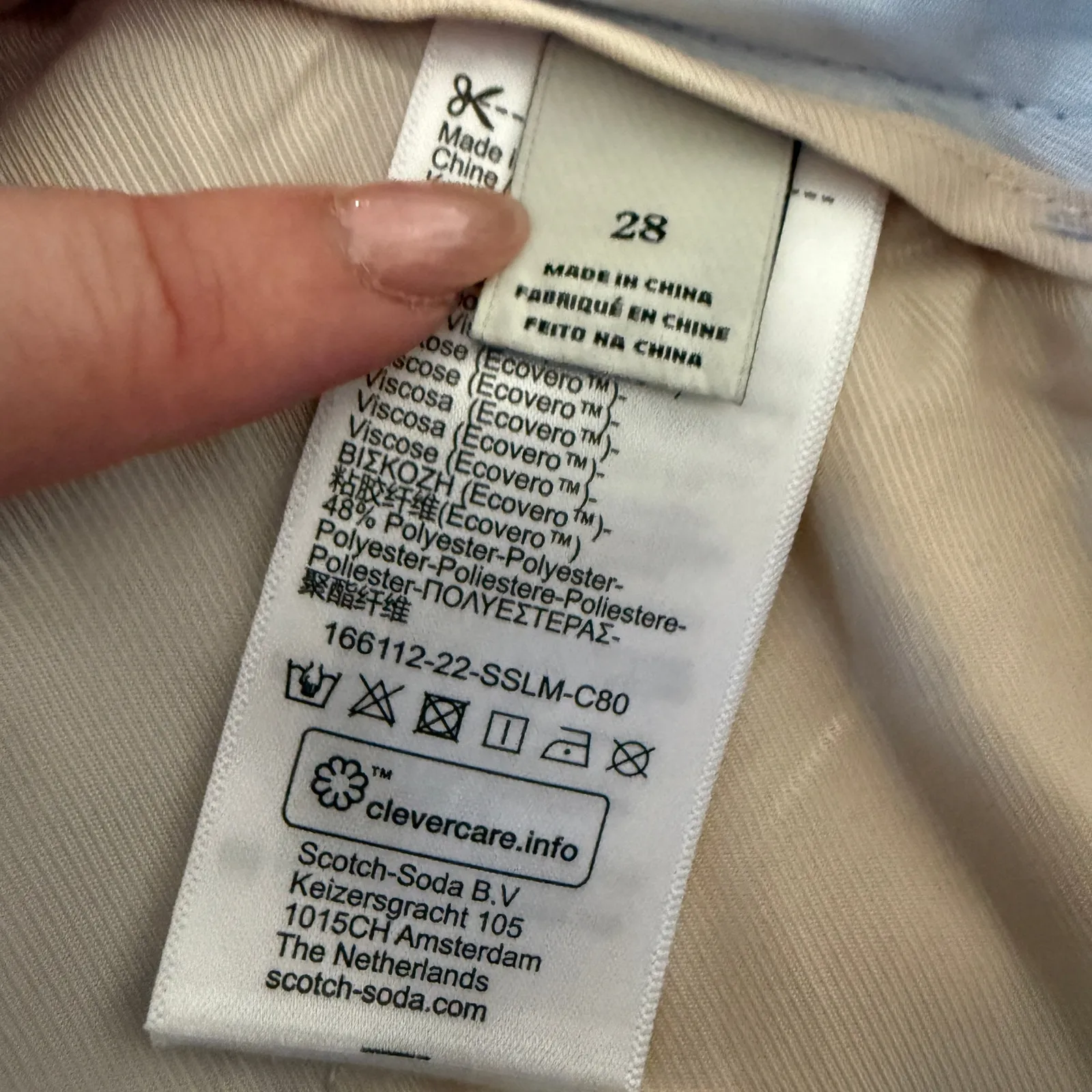 SCOTCH & SODA | Lowry Summer Edition Trouser Baby Blue Pant | Size 28 - Image 9