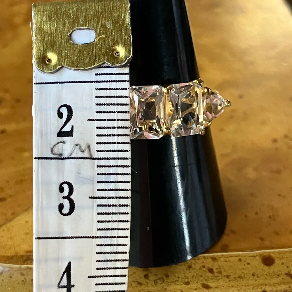 Natural Petalite Sterling Silver Ring Size 9 Gold - Image 7