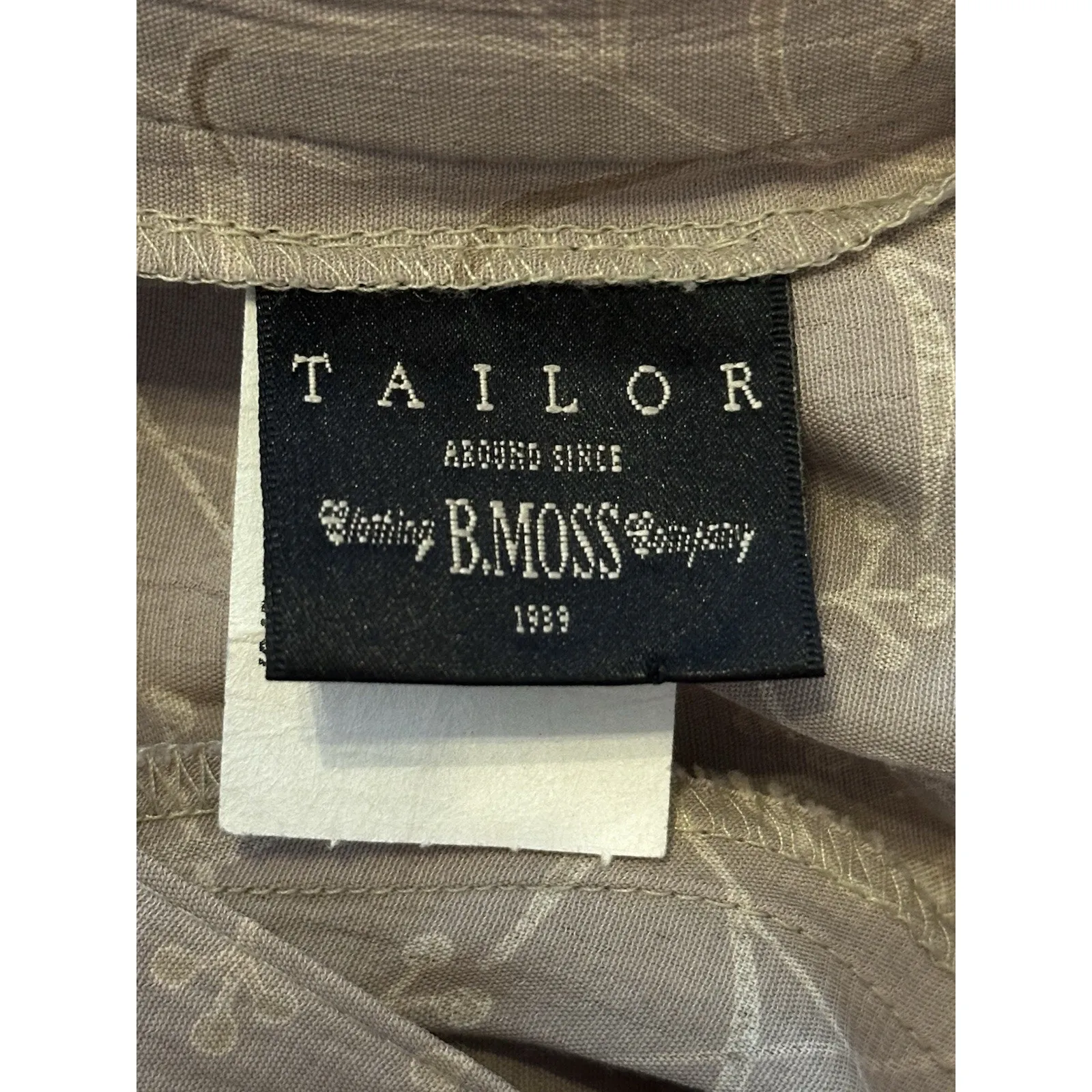 Tailor B. Moss Maxi Skirt Size 14 Beige Floral Feminine Cottage Vintage USA Made - Image 6