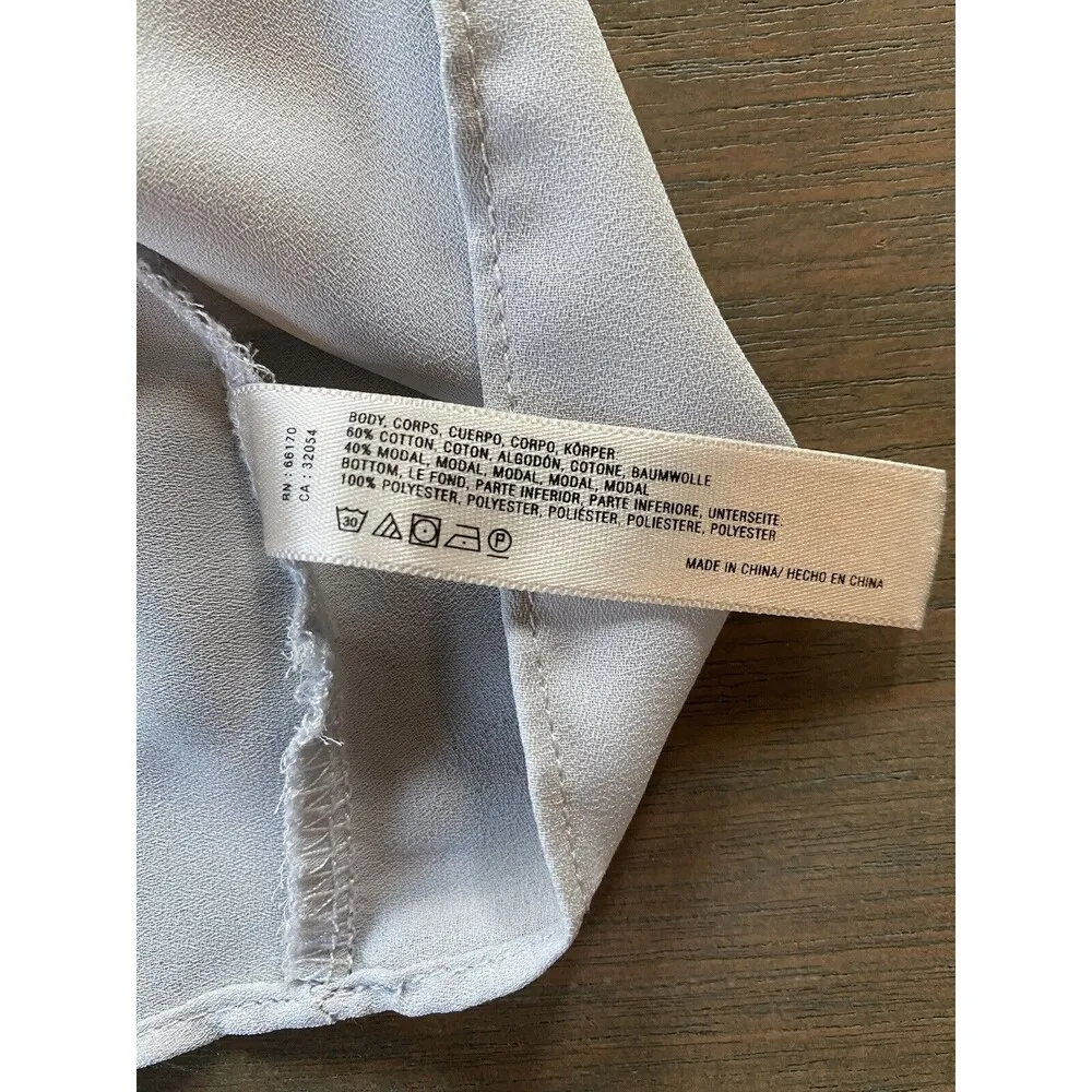 Pure + Good Top Tank Tunic Women's S   2 tone Gray Fray detail EUC - Image 12