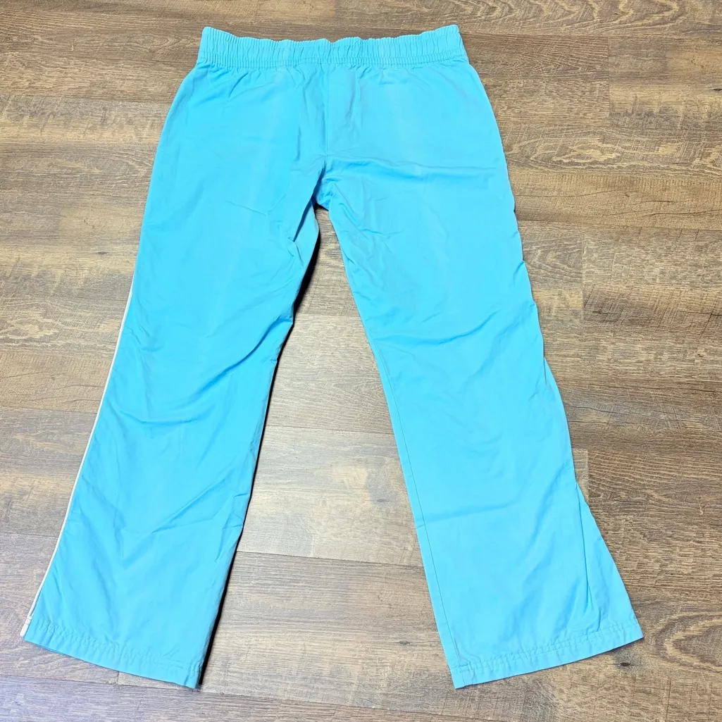 Vintage Y2K Nike Track Pants Women Large Blue White Side Stripe Gray Tag - Image 7