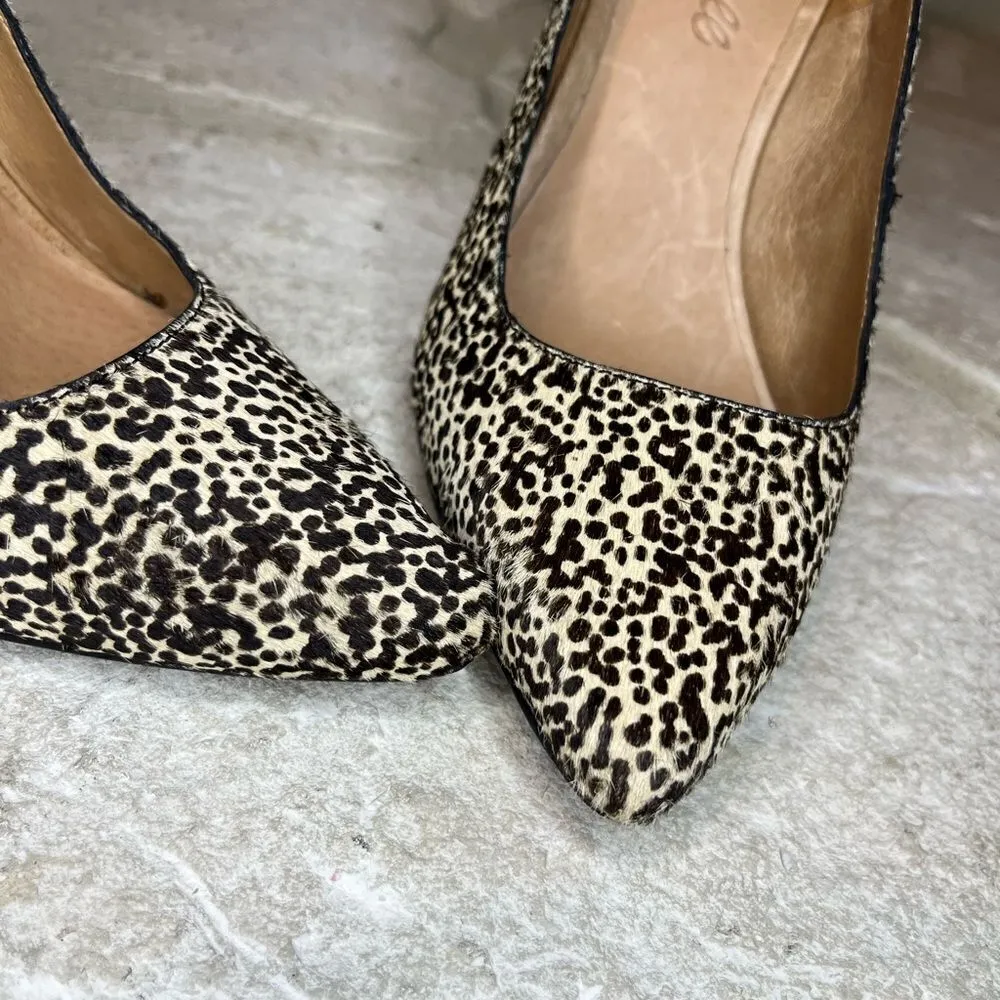 Madewell The Maddie speckled Calf leather Hair Heels sz 7 - Image 7