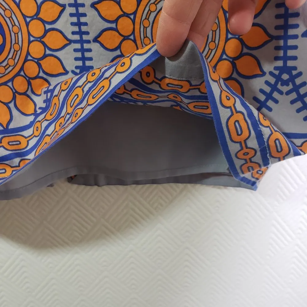 PLENTY BY TRACY REESE Women's Size 8 Gray, Blue, Orange Floral Pencil Skirt - Image 4