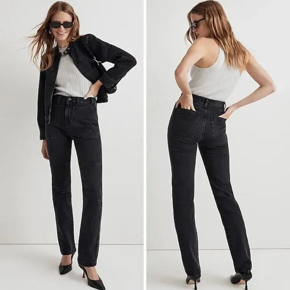 New! Madewell The‎ '90s Straight Utility Jean in camplin wash, size 28 - Image 2