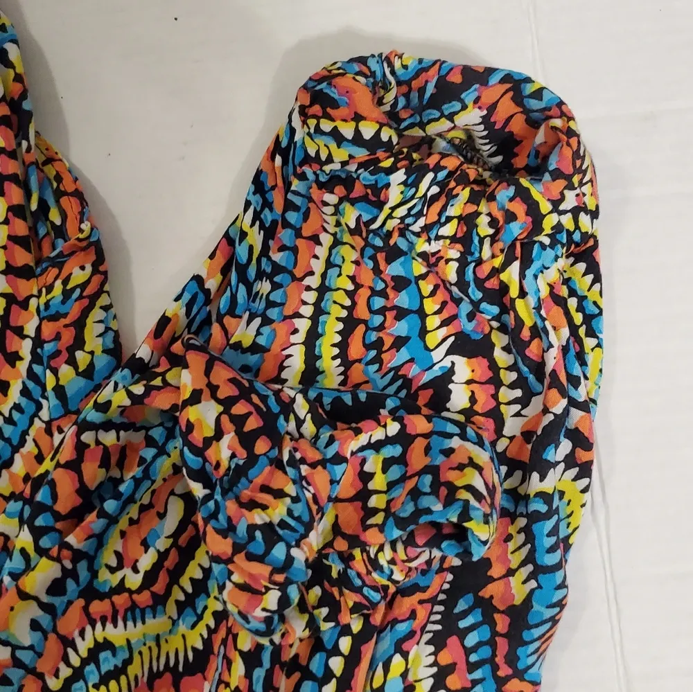 🔥SALE🔥New Look Multicolored Scrunched Ankle BOHO Pants 1X - Image 8