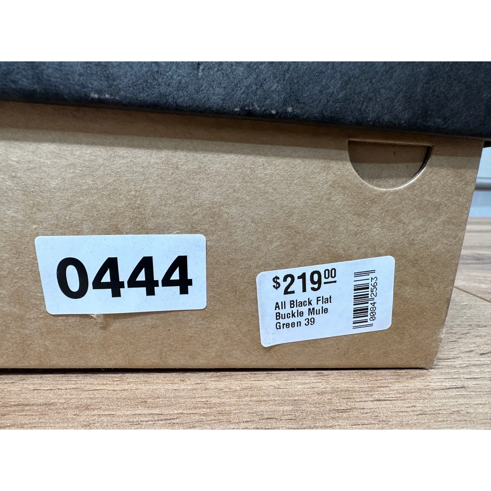 All Black Flat Buckle Mule Green Sz 8.5/9 US 39 EU NIB Minimalist Sleek Stylish - Image 14