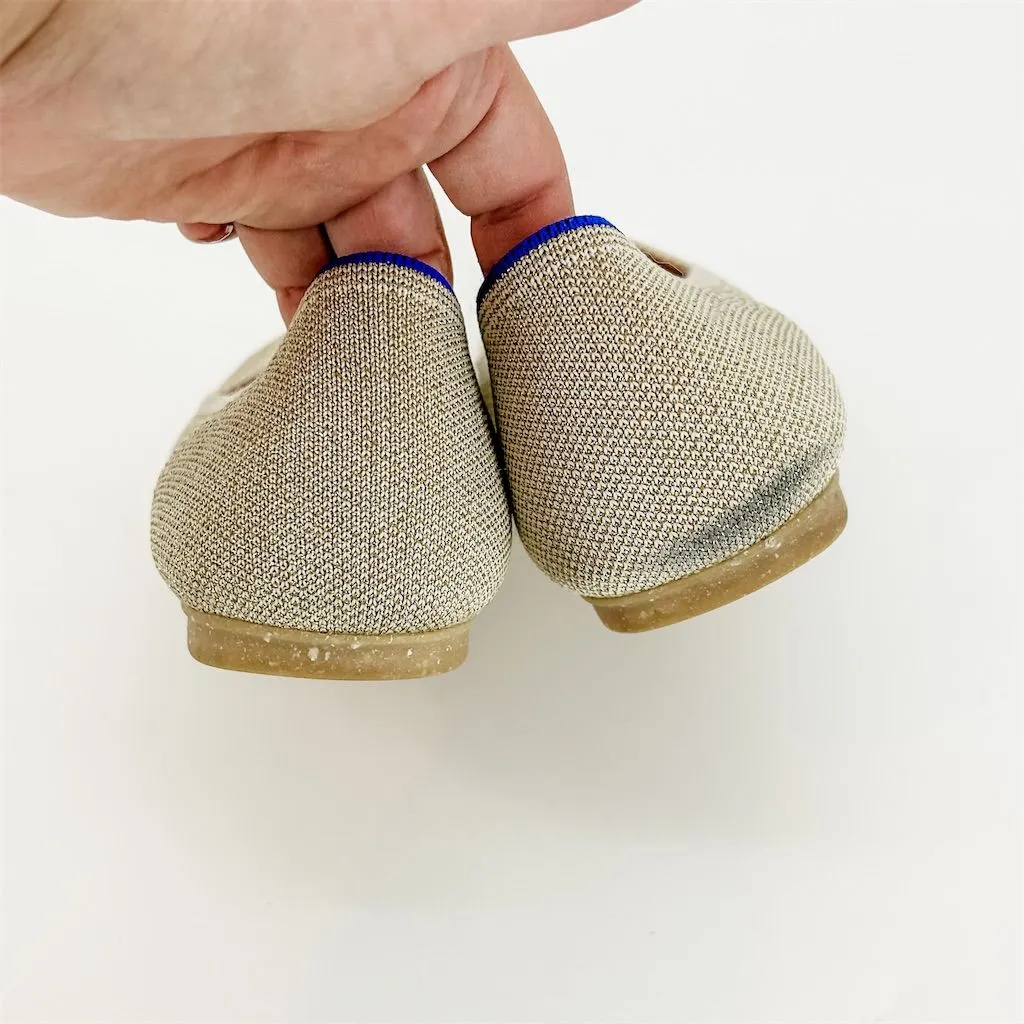 Rothy's Women's The Flat Light Gold Metallic Casual Ballet Flats, size 10.5 - Image 5