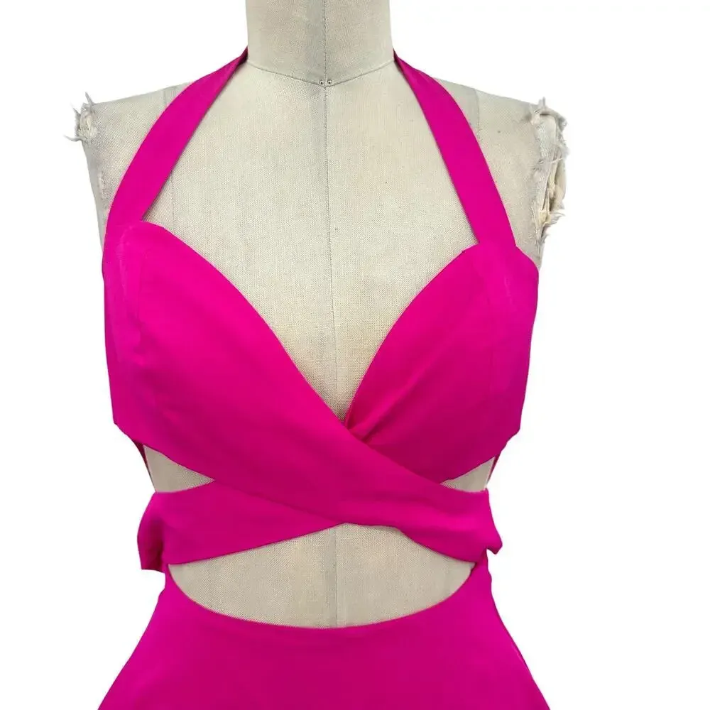 Naven x NBD Hot Pink Criss Cross‎ Cut Out Dress Revolve Size 0 - Image 4