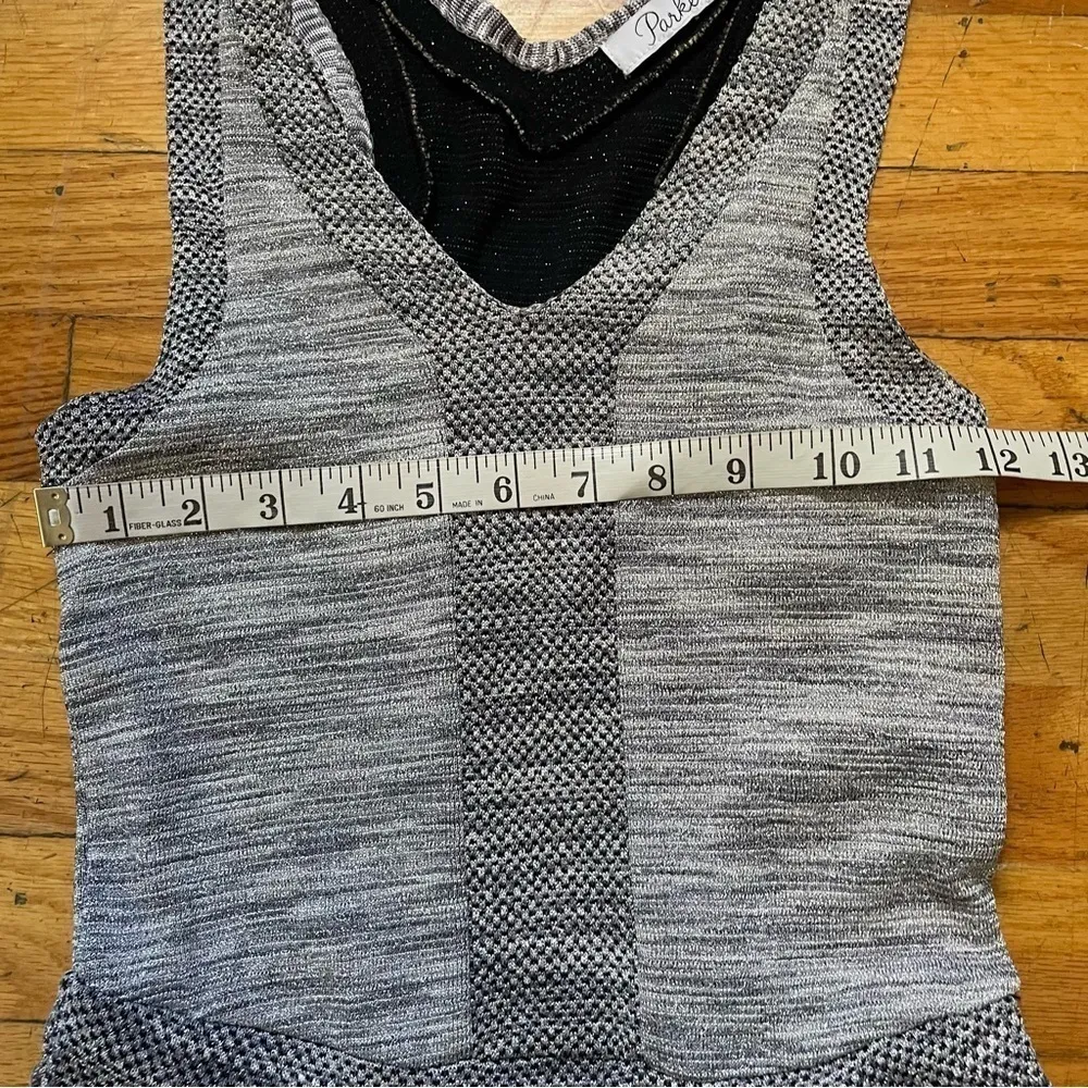 Parker Gray Metallic Dress Size Small - Image 3