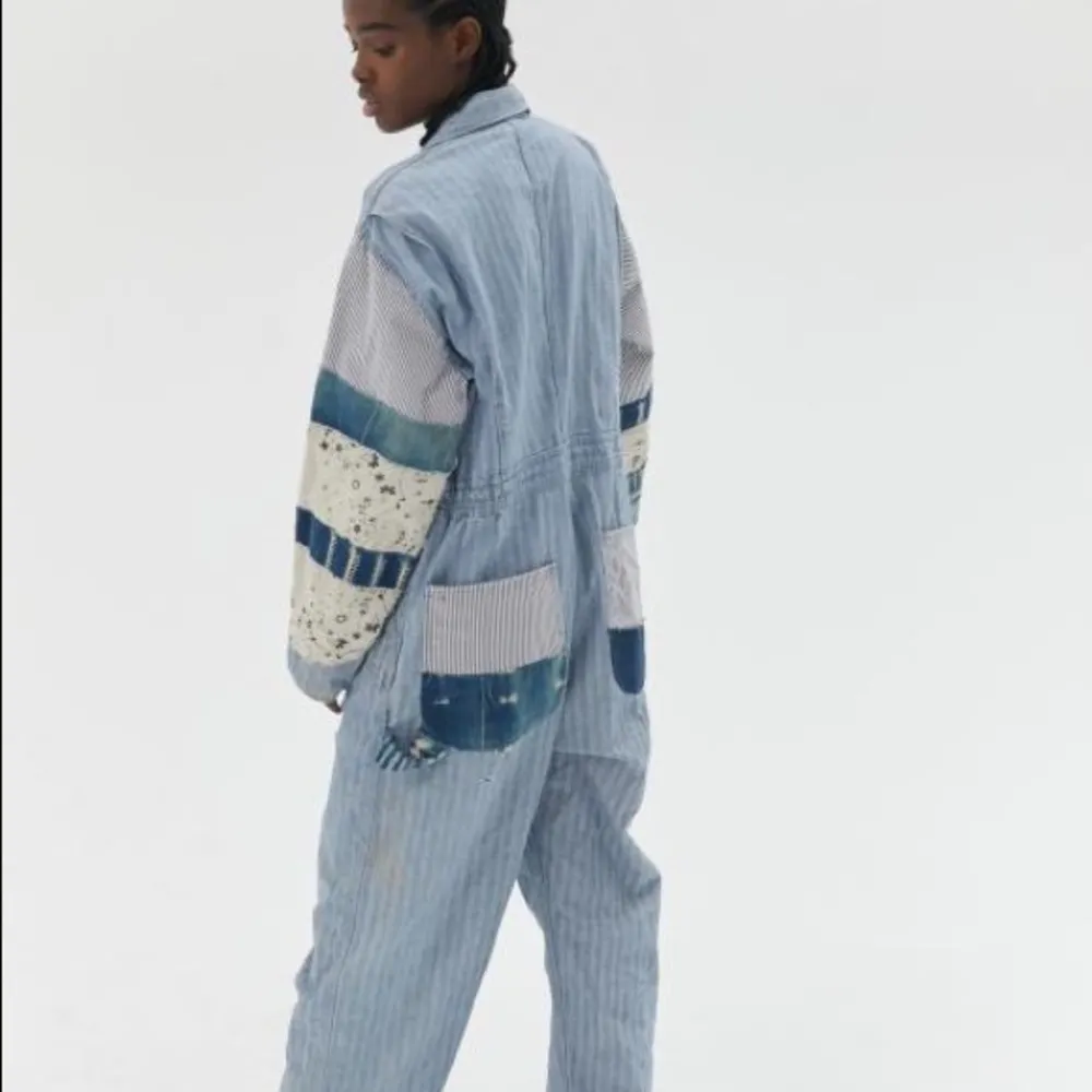 UO Danielle Patchwork Linen Coverall Jumpsuit NWT - Image 2