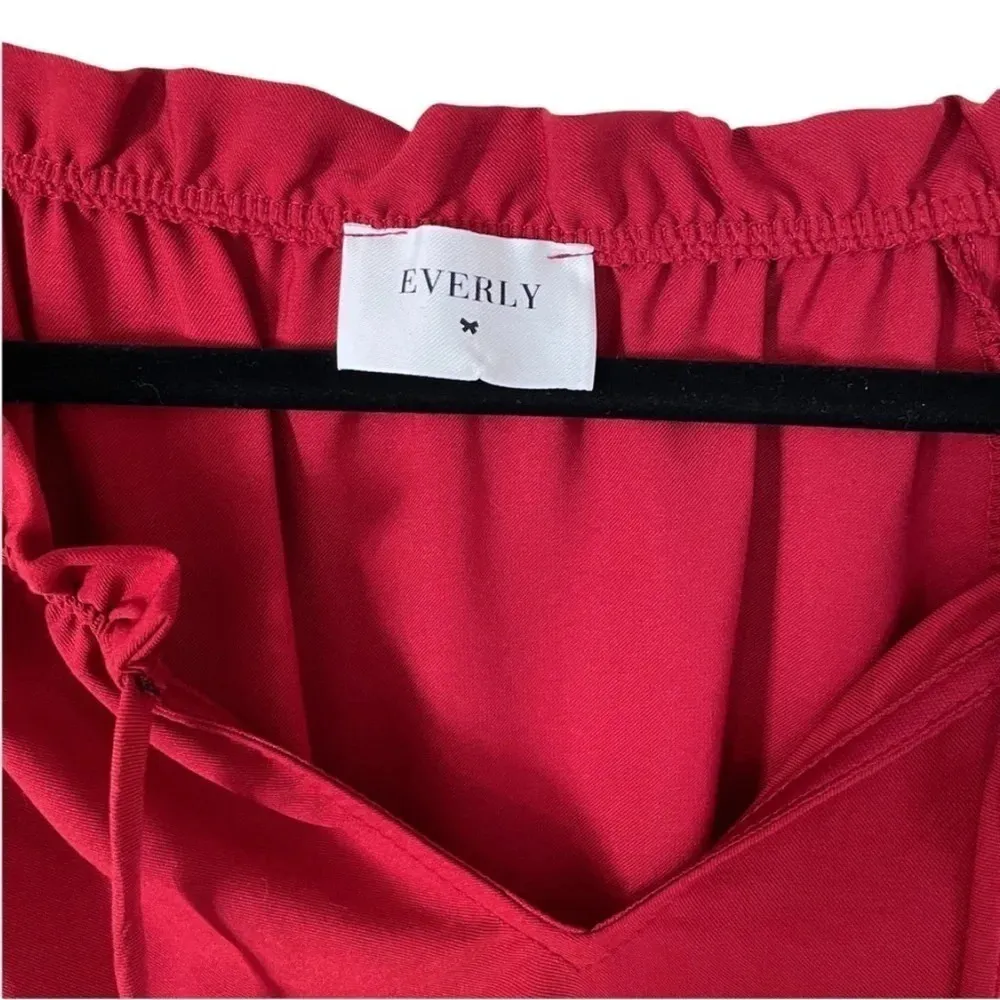 Everly Red Midi Dress Flowy Valentine's Day - Image 3