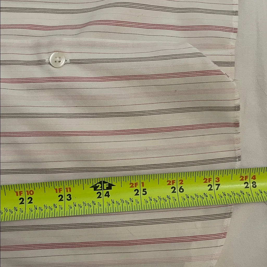 Brooks Brothers Semi-Fitted French Cuff Button Up Striped Shirt Top Womens 12 - Image 7