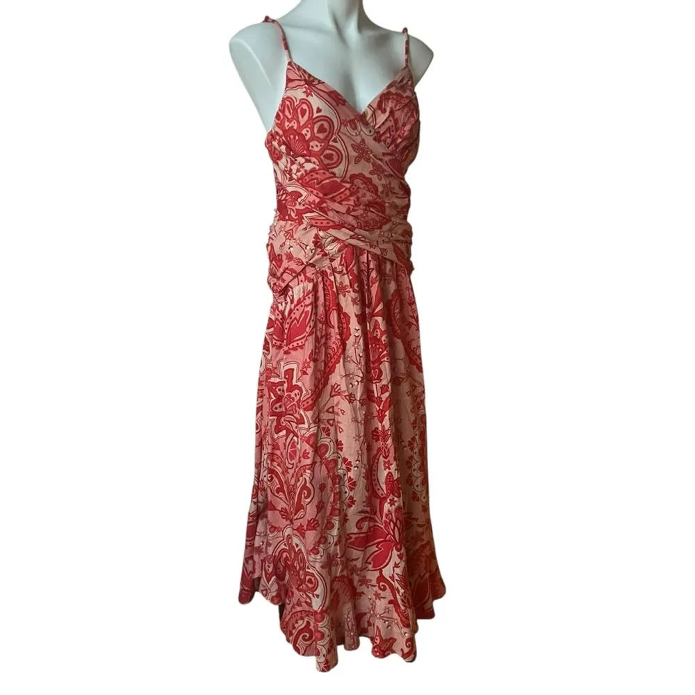 NWT, Farm Rio Red Jaipur Crossover Maxi Dress, Sz M - Image 6