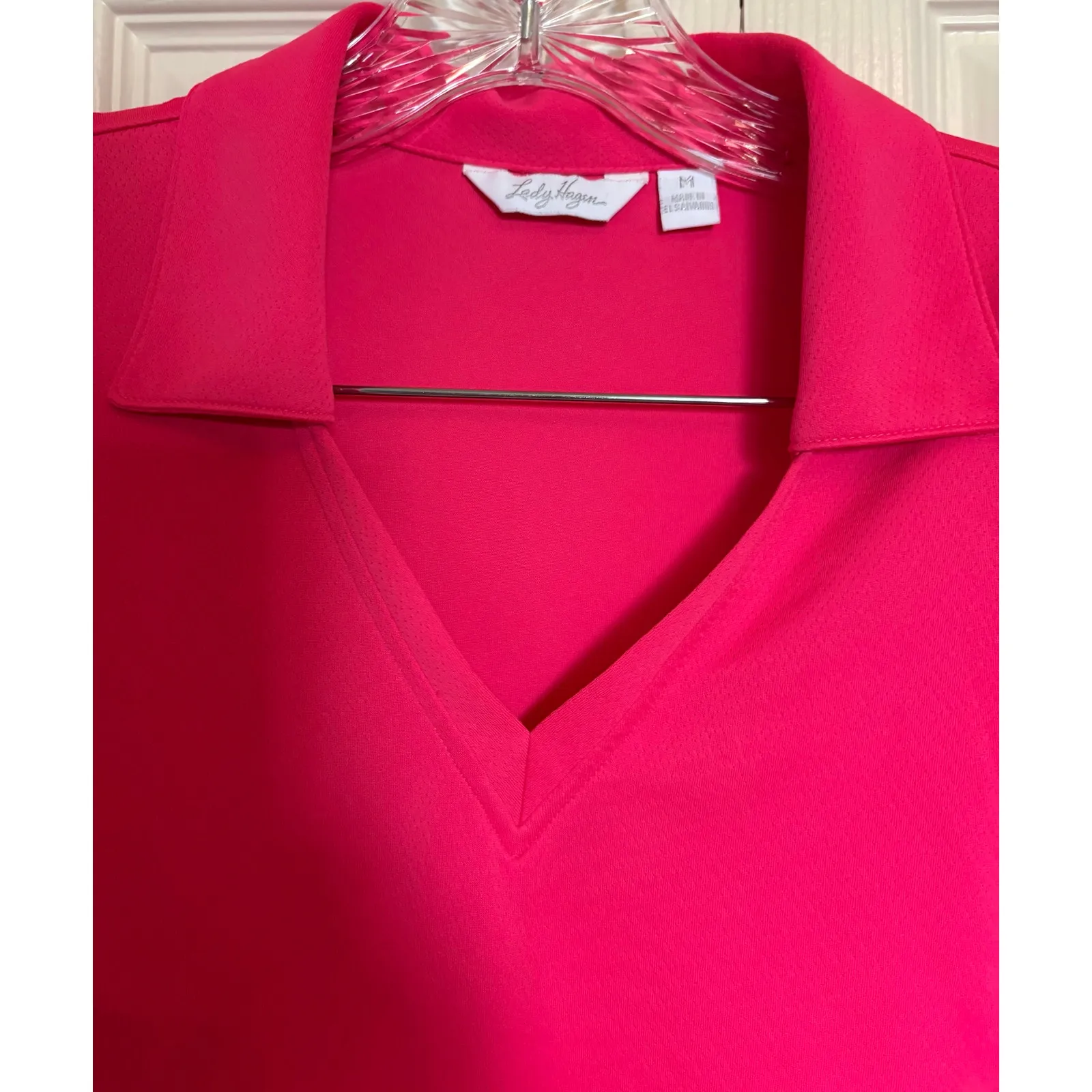 Lady Hagen  golf polo pink size large - Image 5