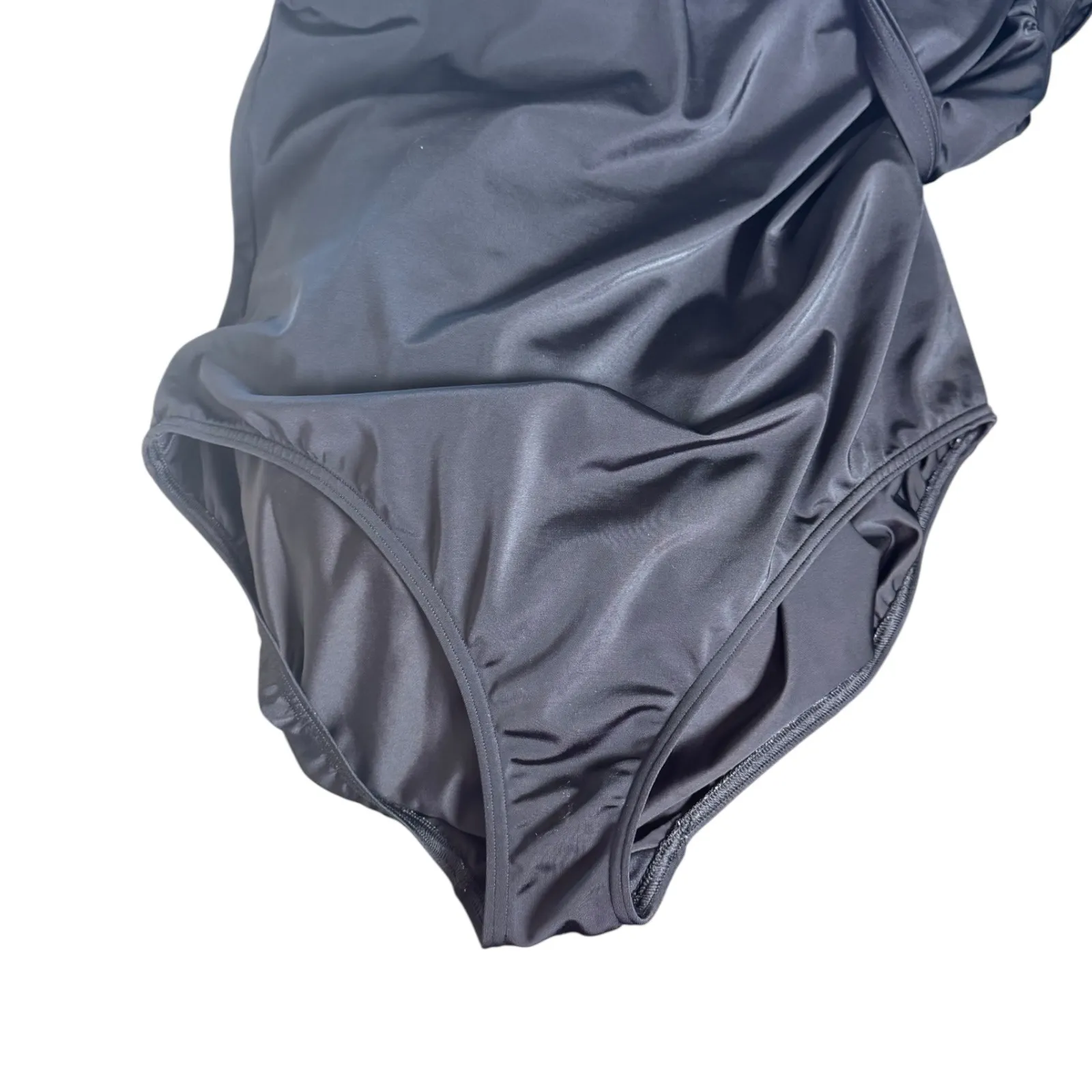 Lands End One Piece‎ Swimsuit Tummy Control 22W Plus Criss Cross Back Black - Image 10