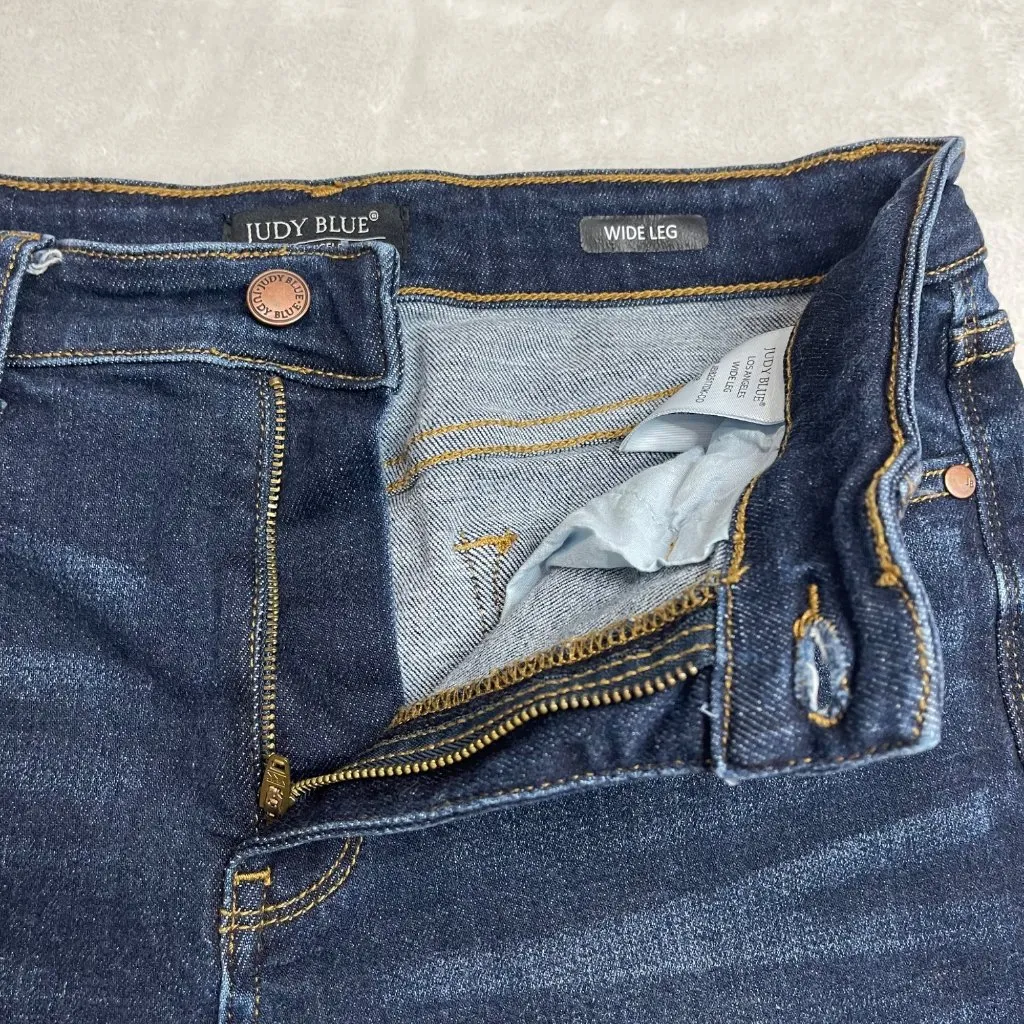 Judy‎ Blue Reworked Jean Shorts Women's Size 28 Raw Hem Jorts Denim Cotton - Image 8