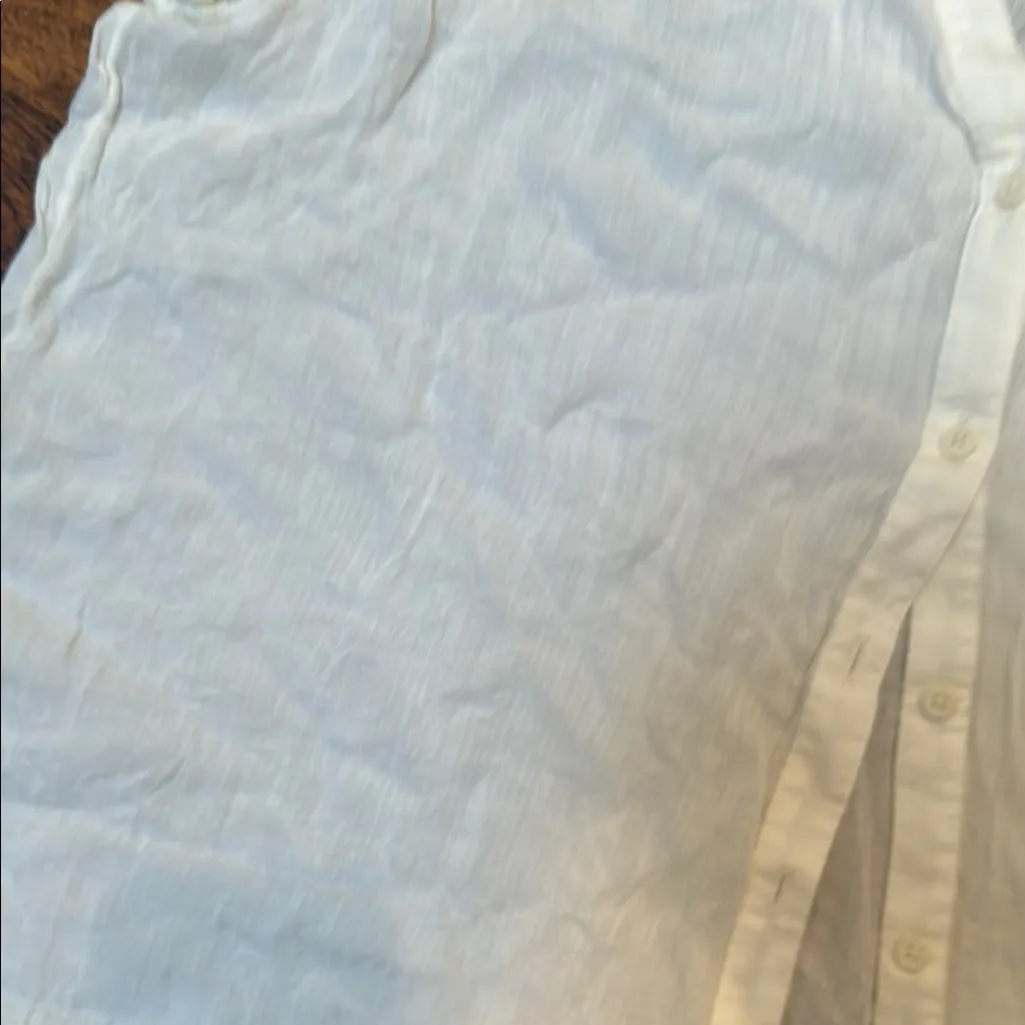 Treasure & bond large short sleeve Cream Relaxed Buttoned Blouse - Image 3