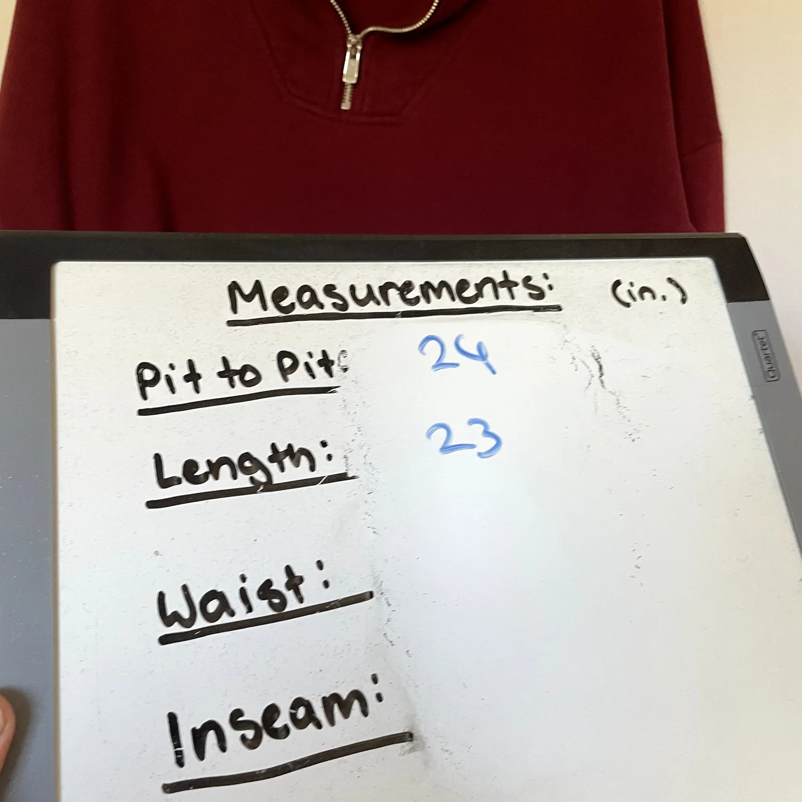 Vero Moda red quarter zip women's size medium pullover sweater fall top casual - Image 7