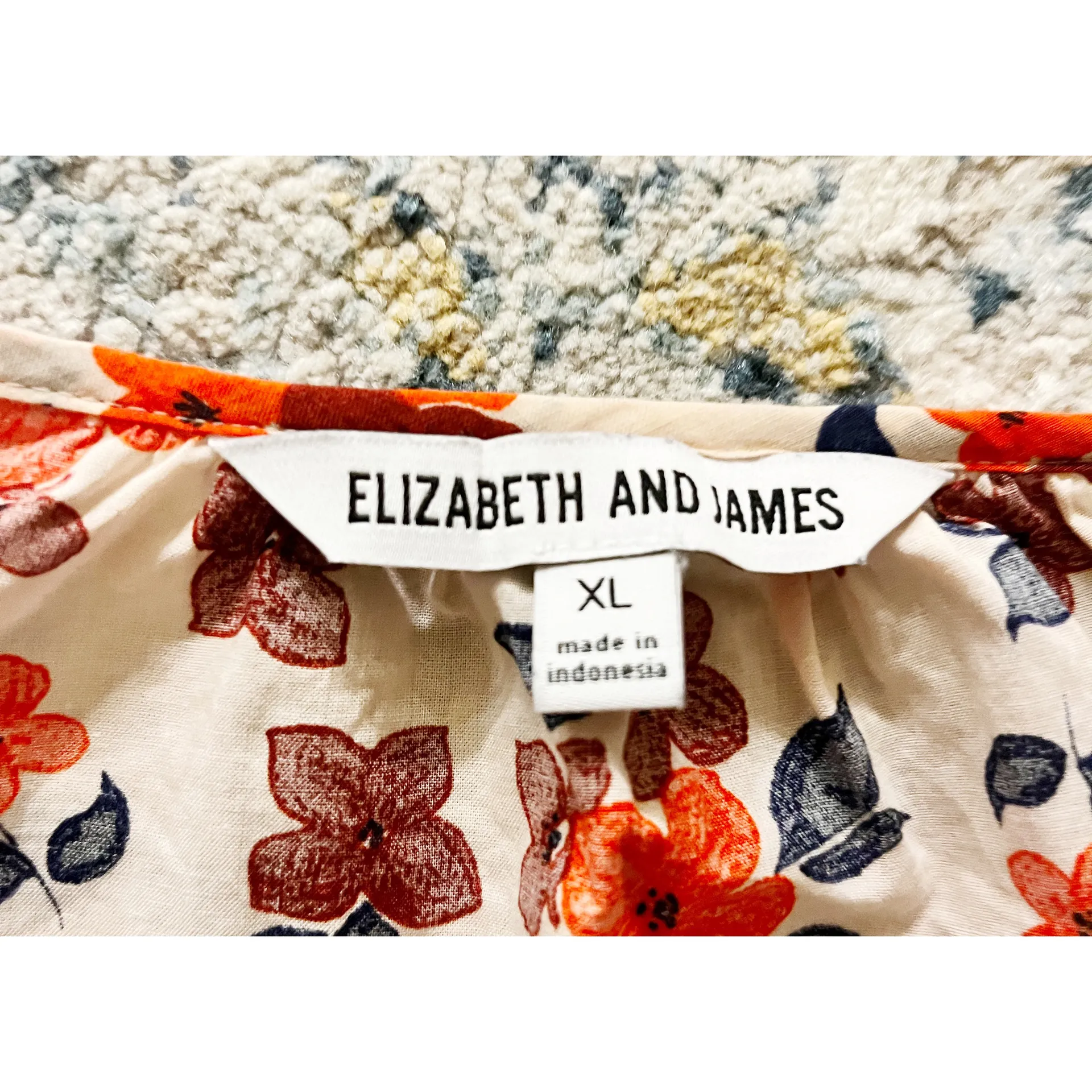 Elizabeth and James  Floral Pintuck Blouse  - Image 4