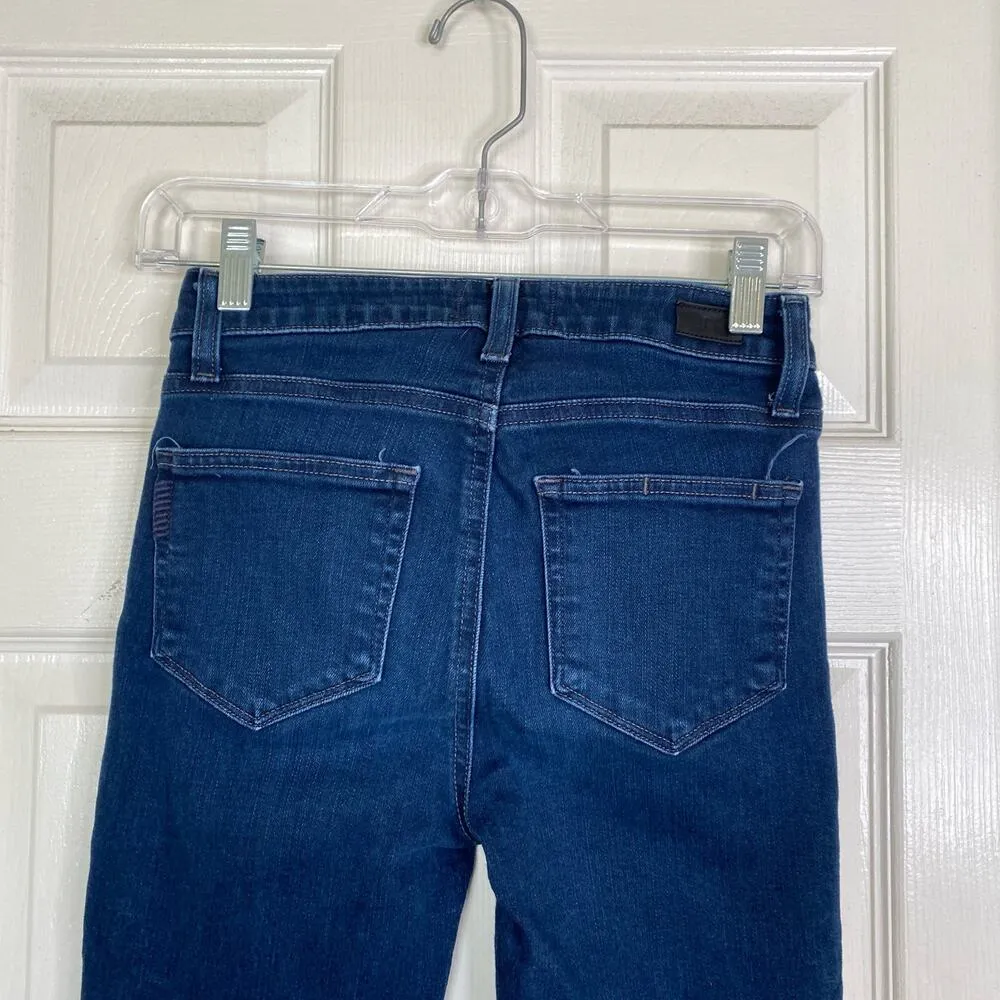 PAIGE Denim Hoxton Ankle Skinny Telluride Dark Wash Size 25 Mid Rise - Image 7