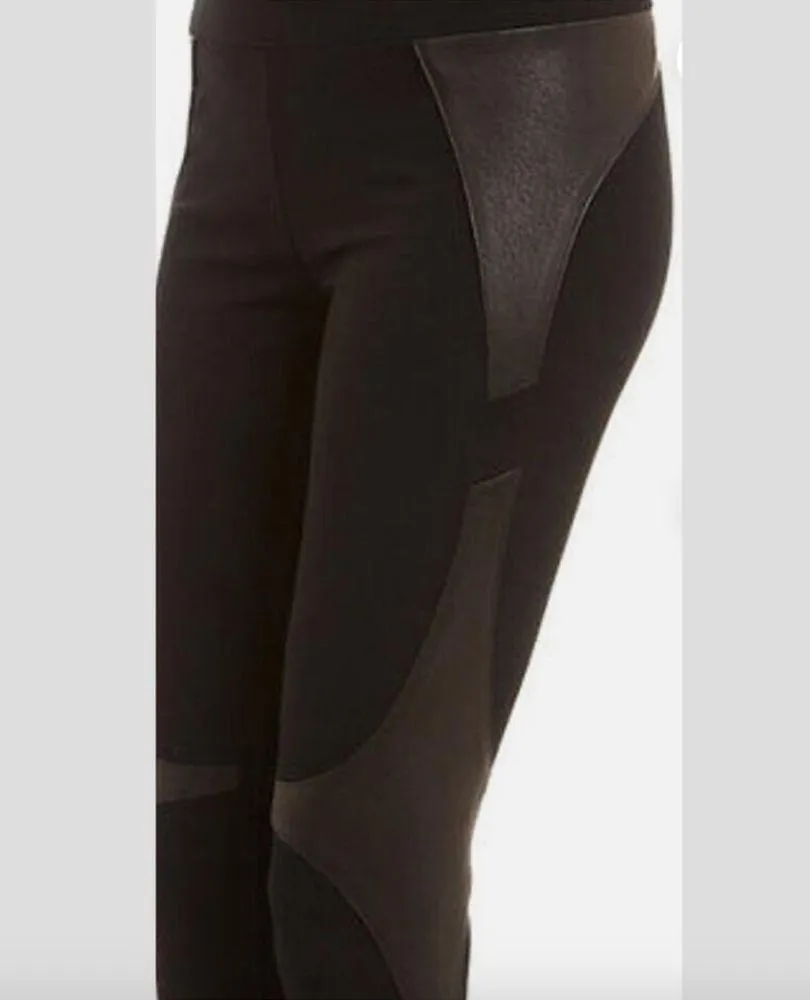 Helmut Lang Bondage Jersey Leather Paneled Stretch
Slim Leggings 0 - Image 14