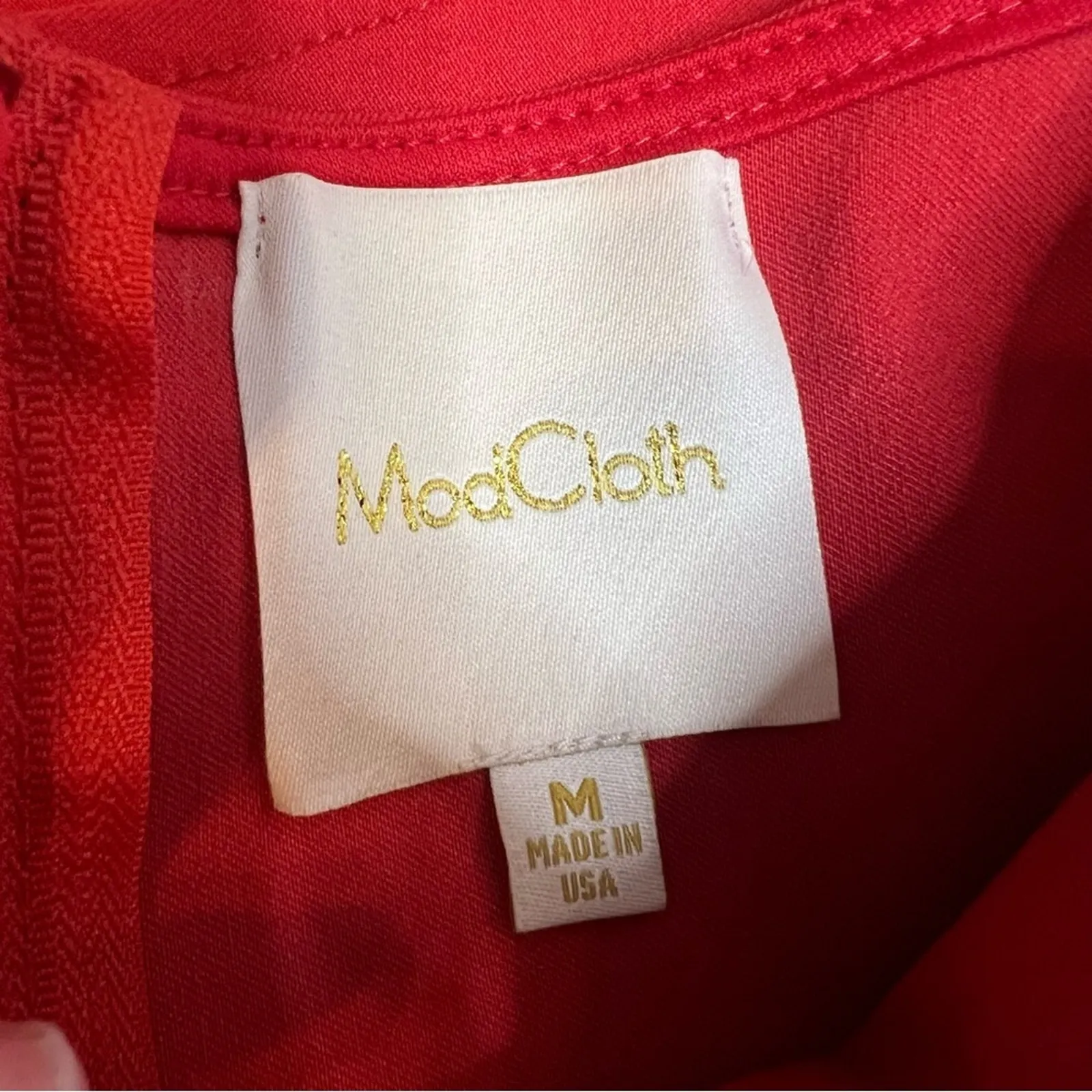 Modcloth Dear fiery red cut out dress pin up retro Sz M - Image 4