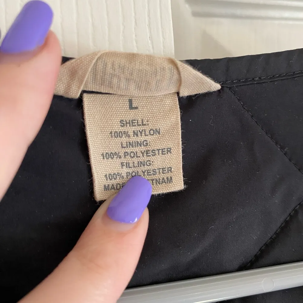 Duluth & Trading size large black quilted vest golden harvest convertible - Image 5