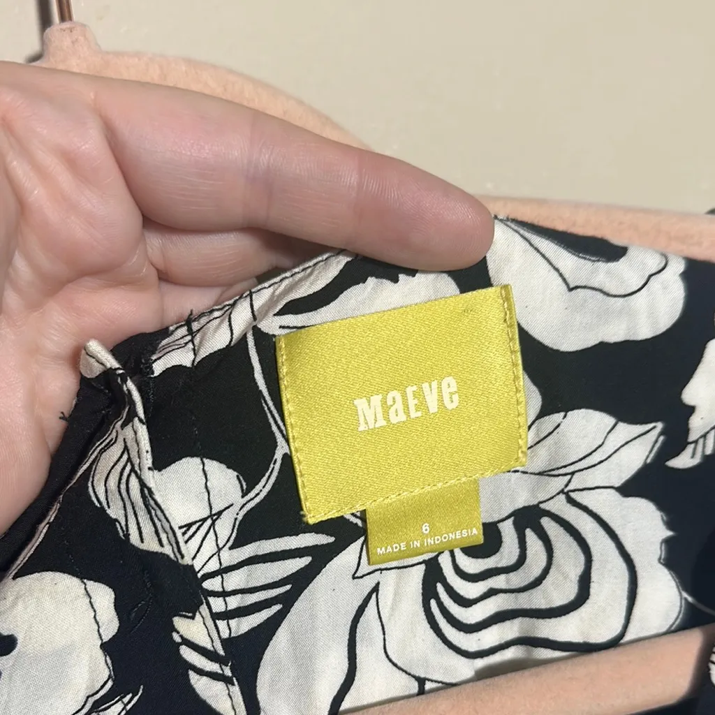 Anthropologie‎ Maeve Zola Black White Dress | 6 - Image 5