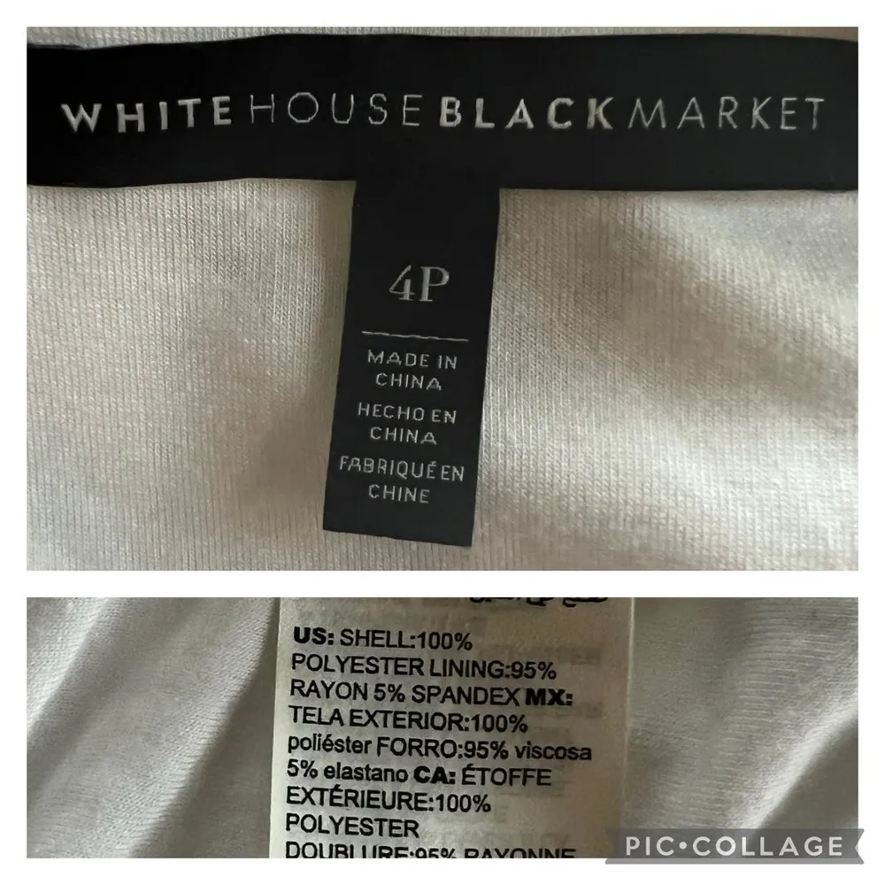 WHBM Dress Maxi White Bamboo Print Hi Low Blouson 4P Cocktail Party Chic Trendy - Image 17