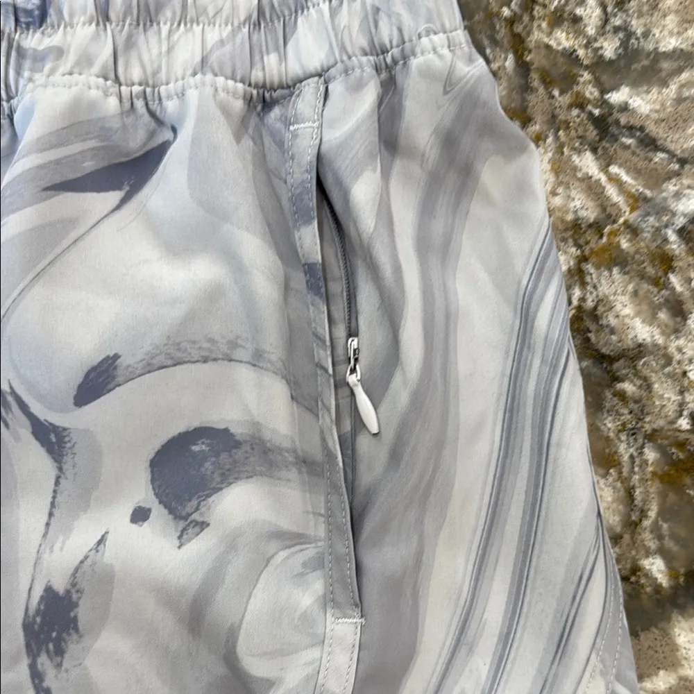 Fila Gray and White Athletic Shorts with Reflective Finish - Image 4