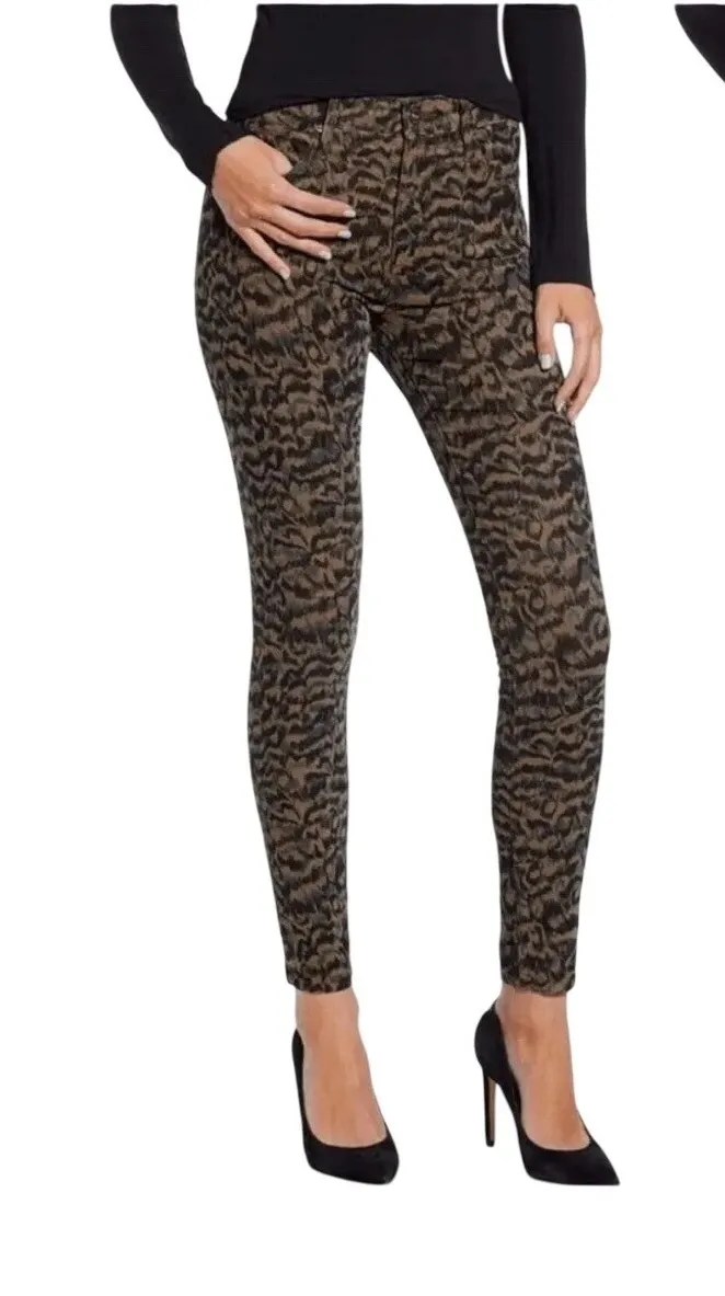 AG The Farrah Skinny Ankle High Rise Women Size 24 Leopard Print Corduroy NWT - Image 1