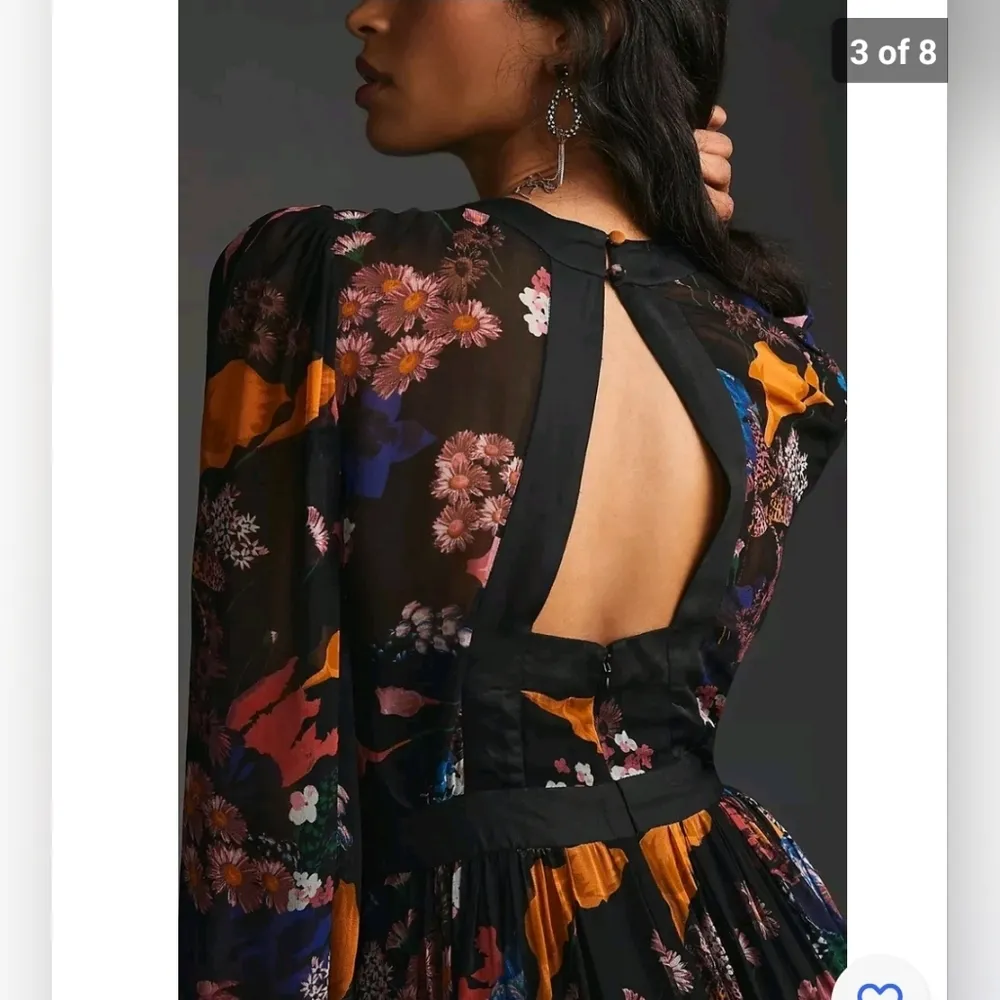 Anthropologie Maeve Deep-V Printed Maxi Dress Size 2P - Image 3