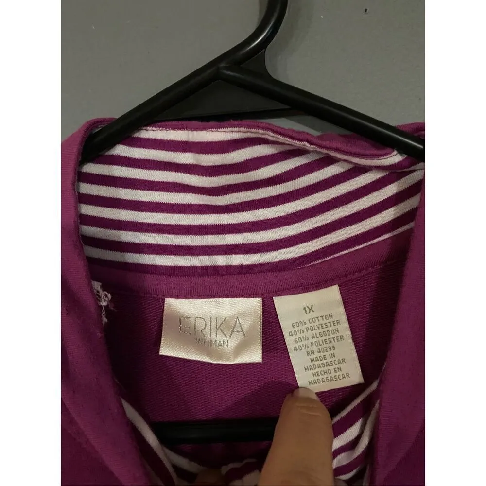 Erika Woman Full Zip Lightweight Jacket Size 1X - Image 5