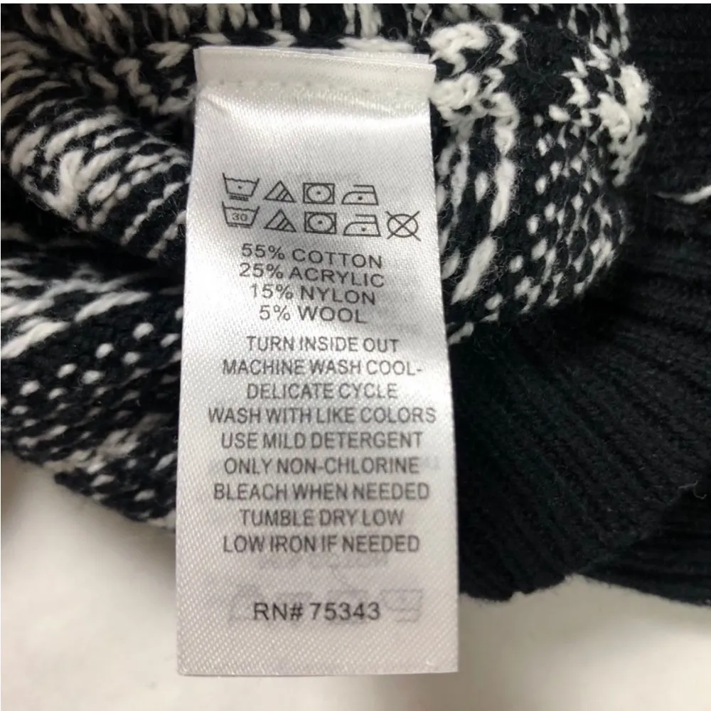 Cotton/Wool Blend Let It Snow Knit Sweater Size L - Image 8