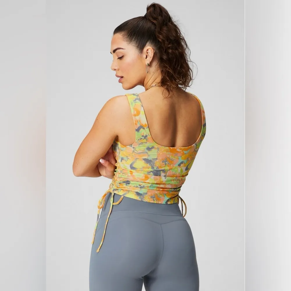 NWT  | Ruched Built in Bra Tank | Size: M | Painted Marigold - Image 2