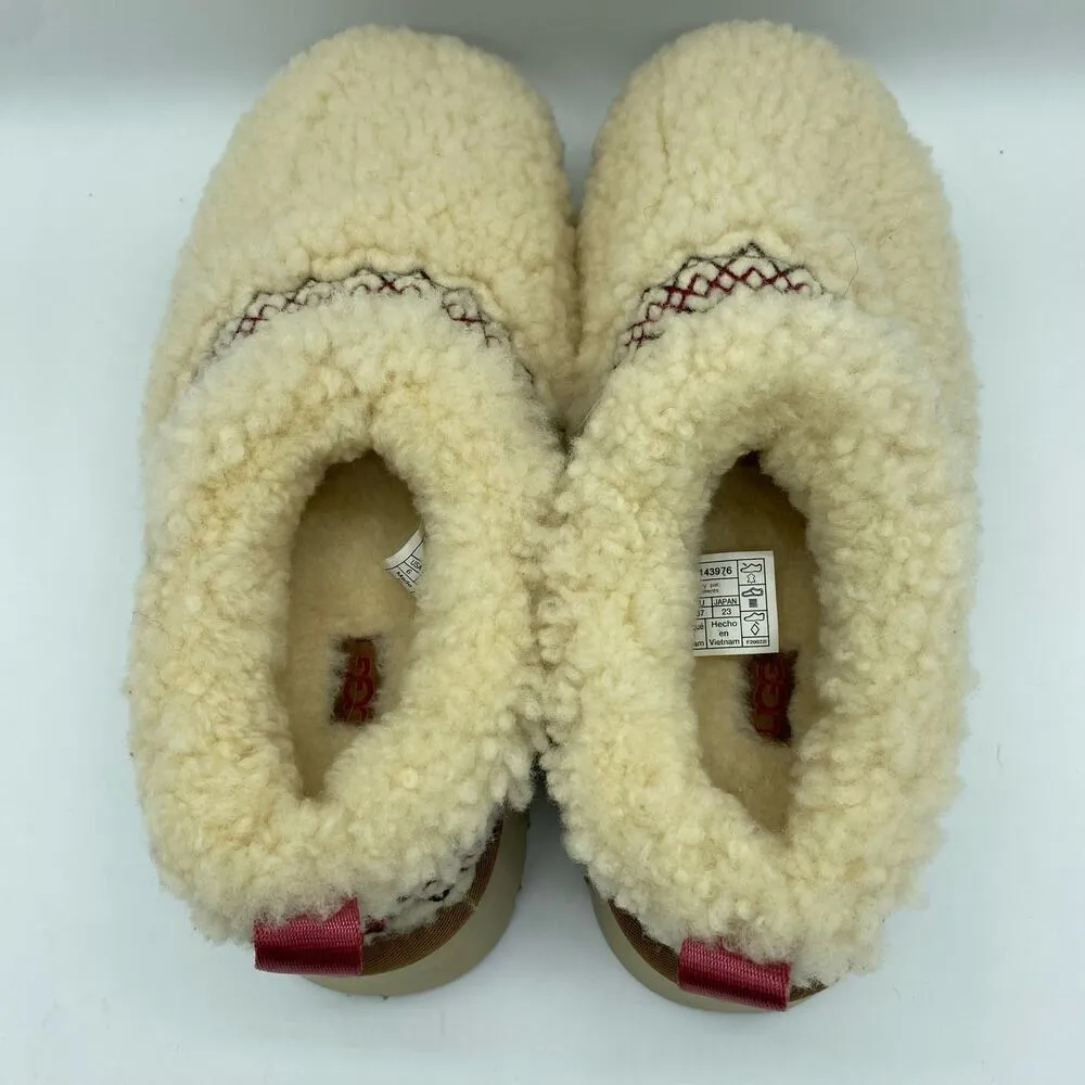 NWOT  Women's size 6 Tazz Sherling Braided Platform Slippers Natural Cream - Image 7