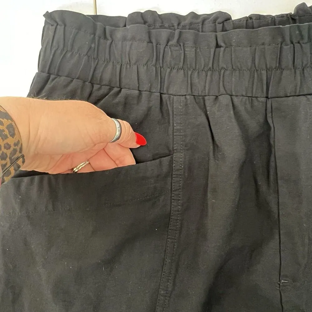 A New Day Size XXL Pants High Rise Tapered Ankle Pull On Black Cropped Women's - Image 5