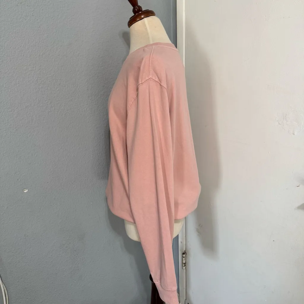 Goodfellow & Co Women Soft Pink Top Relaxed Round Neck Sweater Size L - Image 5