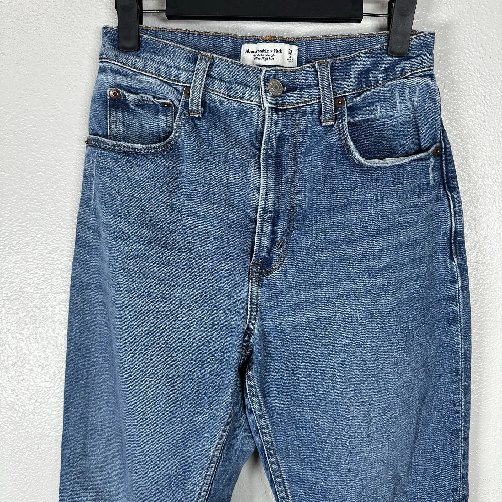 Abercrombie & Fitch Curve Love Ankle Straight Ultra High Rise Jeans Womens 26/2 - Image 2