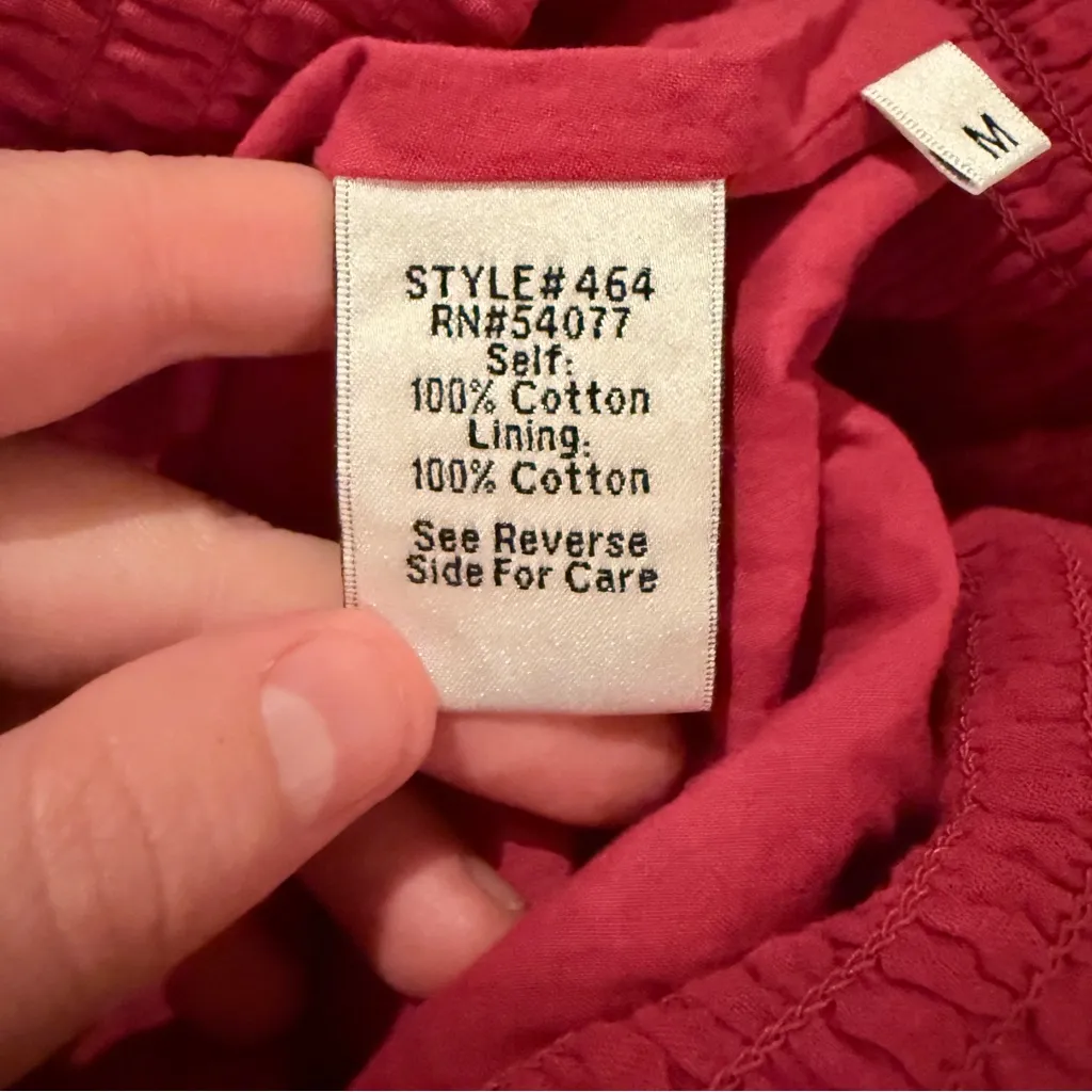 Cabi Tiered Smocked Waist Pull-On Midi Flirt Skirt in‎ Cinema Pink Sz M NEW - Image 6