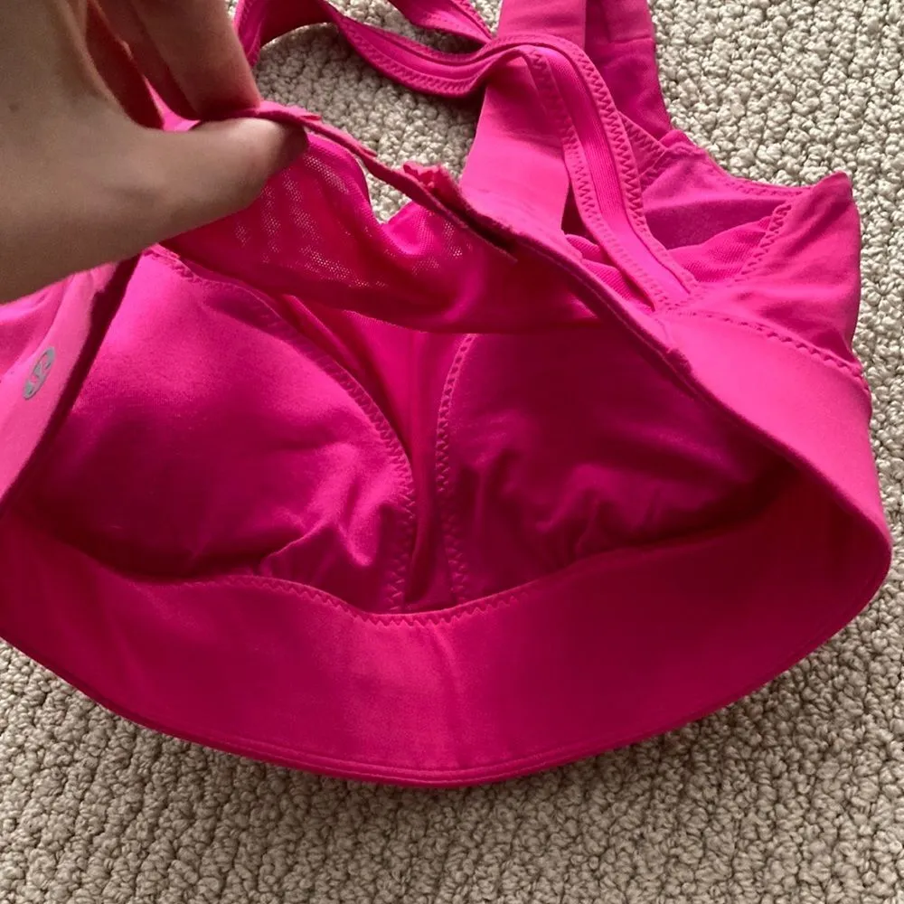NEW LULULEMON Oxygen Bra Long Line Raspberry Pink Size 4 High Support Mesh NWOT - Image 11