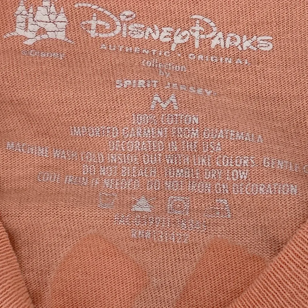 Disneyland Long Sleeve Spirit Jersey Oversized T-Shirt Peach Pink Gold Glitter - Image 55