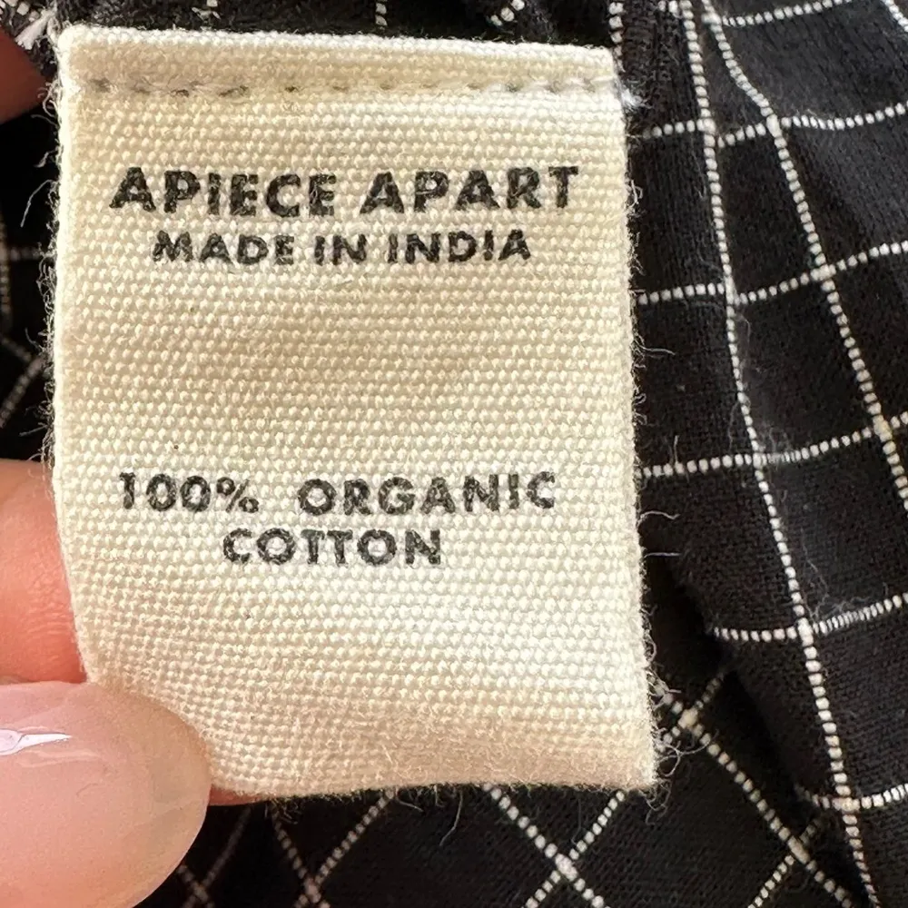 APIECE APART Zebra Windowpane Plaid Lightweight Organic Cotton Joggers XS - Image 10