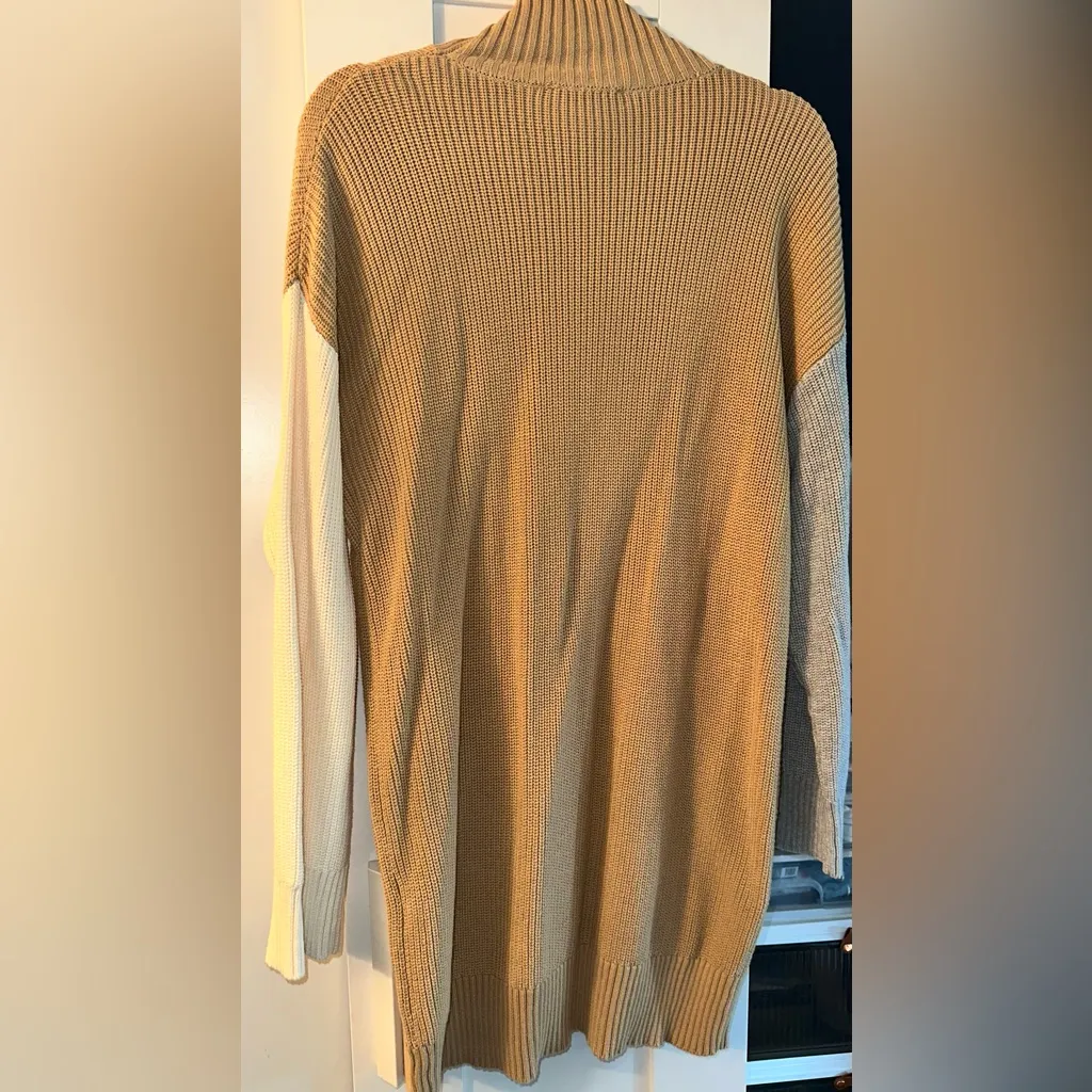 NWT GillI Colorblock Sweater Dress Tan - Image 8