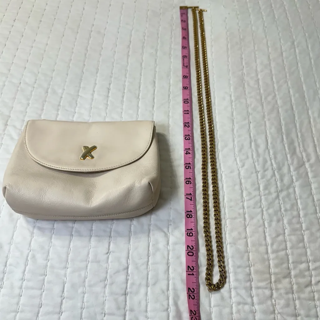 Paloma Picasso Ivory Crossbody Bag with Removable Gold Chain - Image 14