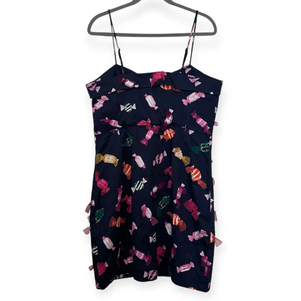 Anthropologie Maeve Navy Blue Candy Sweet Tooth Mini Dress Size 14 - Image 4